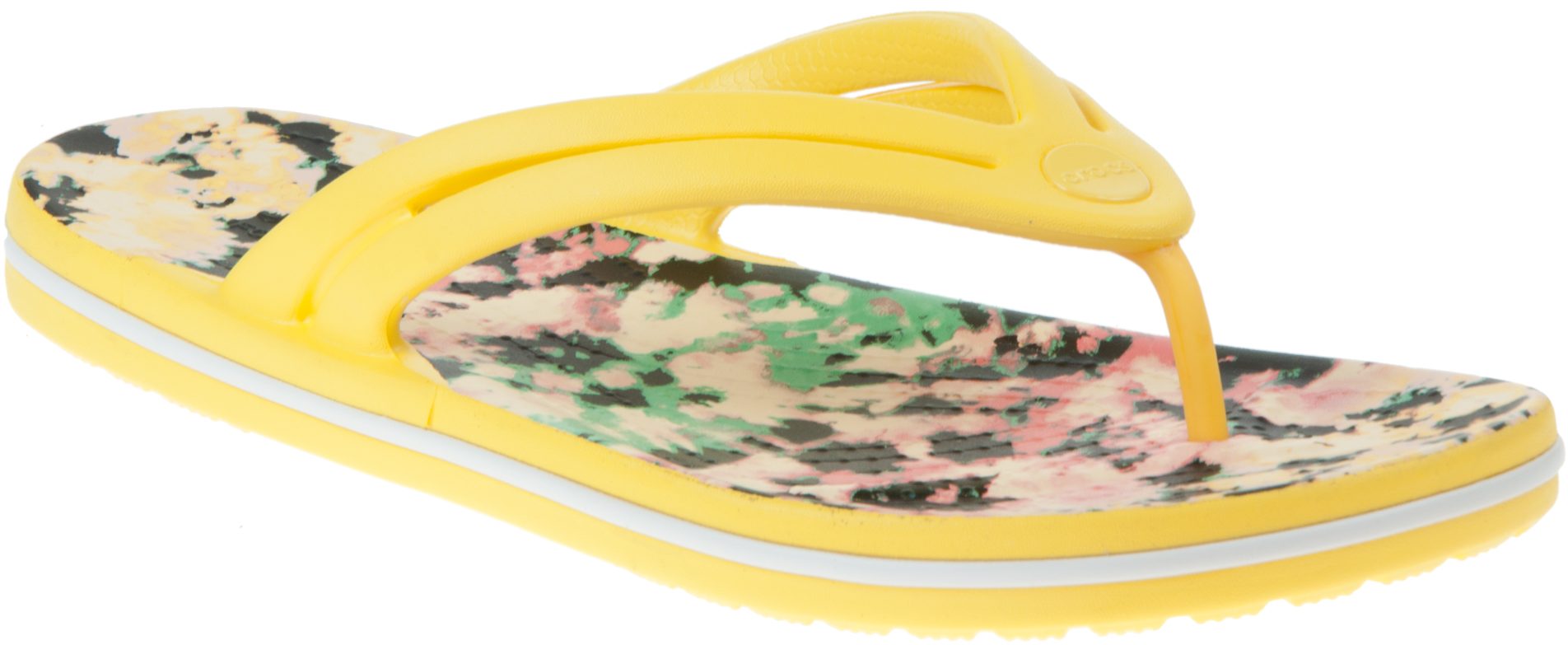 Crocs Crocband Tie Dye Mania Flip Sunshine 206394-769 - Toe Post