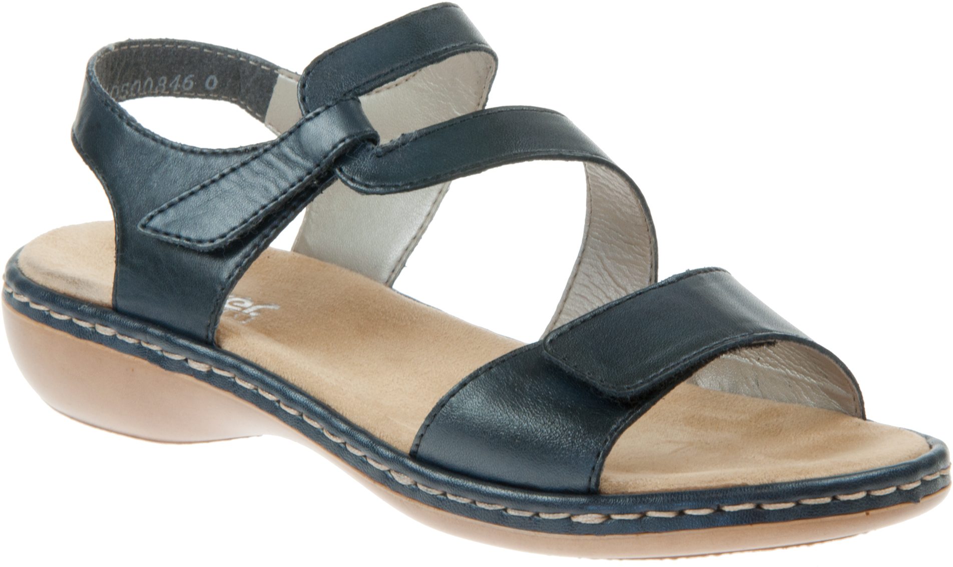 Sneaker sportive in pelle della Rieker con plateau - nero