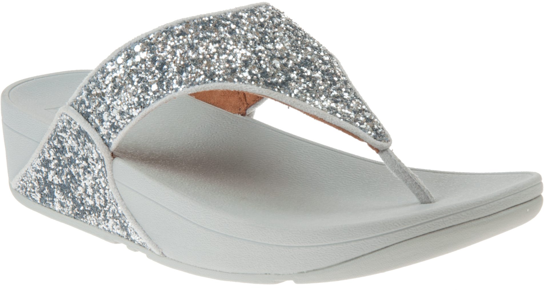 FitFlop Lulu Glitter Toe-Post Silver X03-011 - Toe Post Sandals - Humphries  Shoes