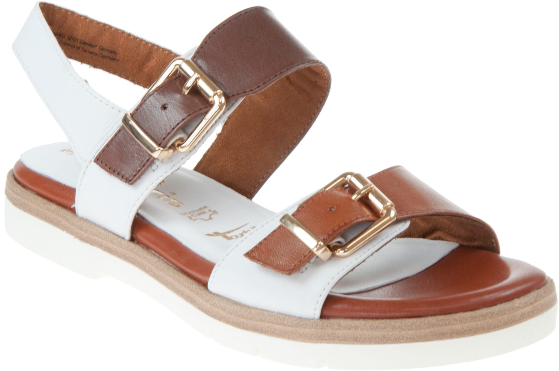 Tamaris Damen 1-27109-42, Sandali Bassi Donna, Nero/Marrone Moscato, 40 EU