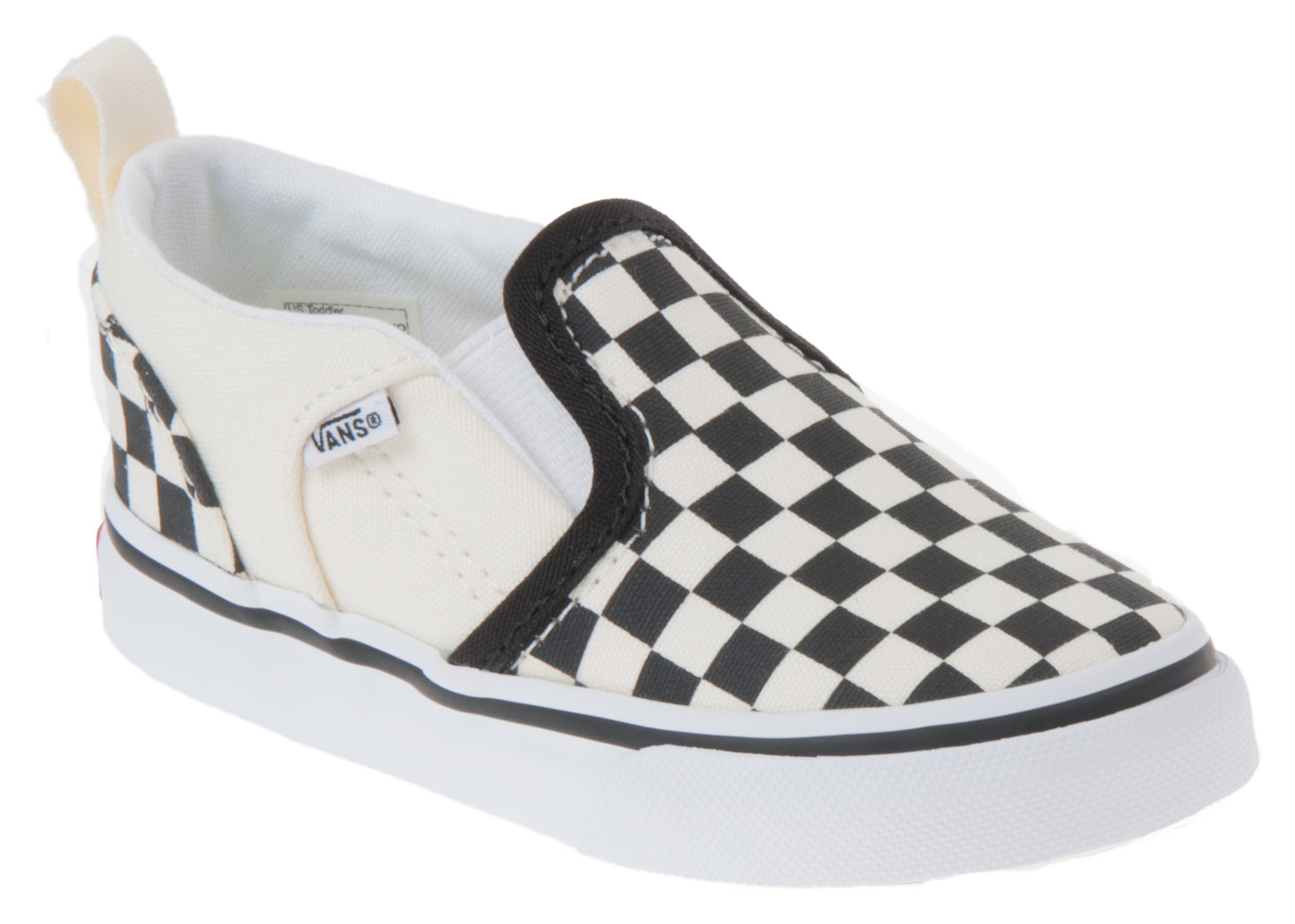 Vans Toddler Asher V Black / Natural Checkered VN000XE9IPD1 Boys
