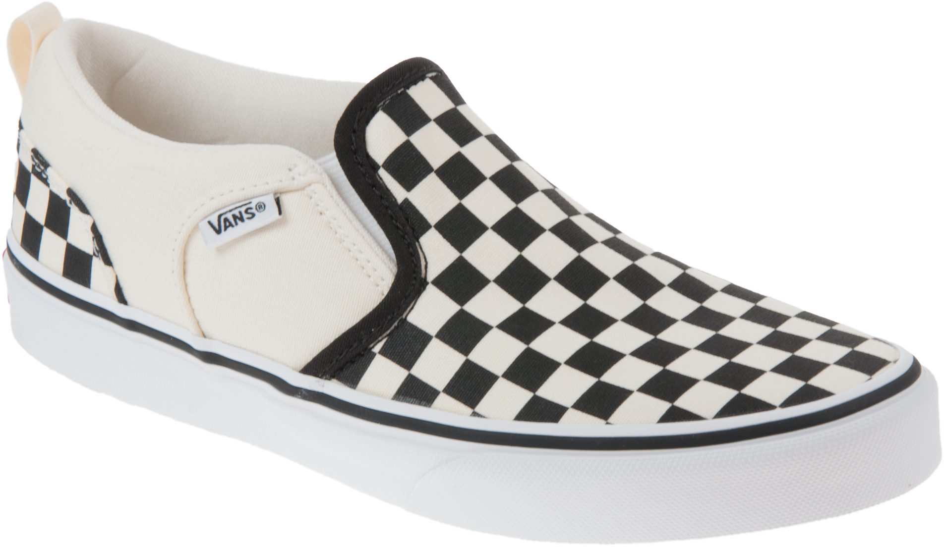Vans Kids Asher Black / Natural Checkerboard VN000VH0IPD1 Boys Canvas