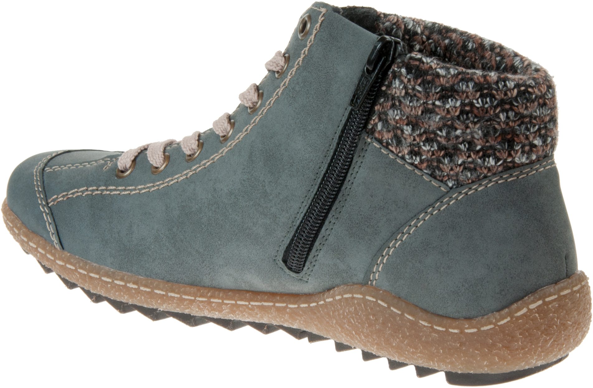 Rieker Liv Lace Blue L7543-14 - Ankle Boots - Humphries Shoes
