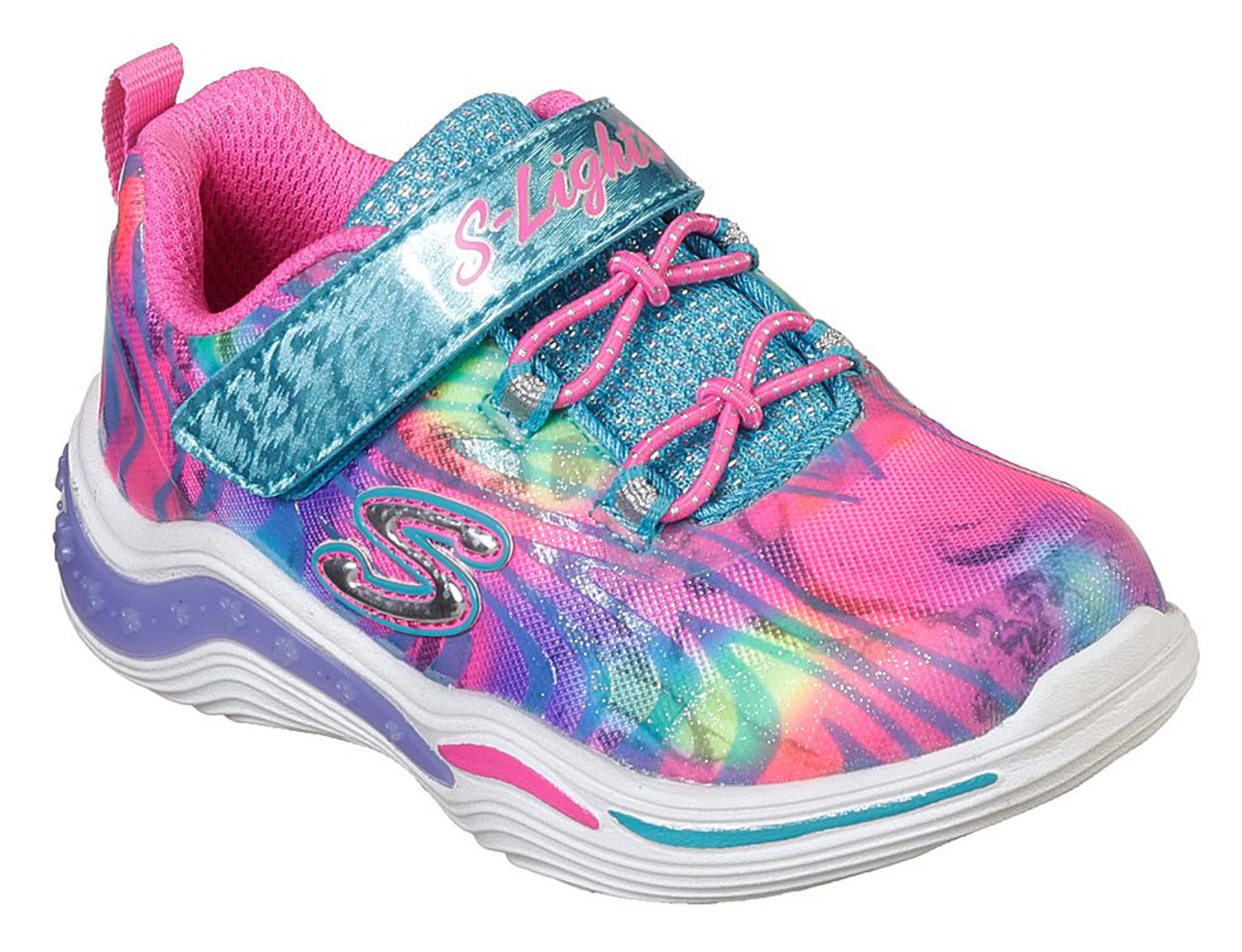 Skechers S Lights: Power Petals - Flowerspark Multi 20203N MLT - Girls ...