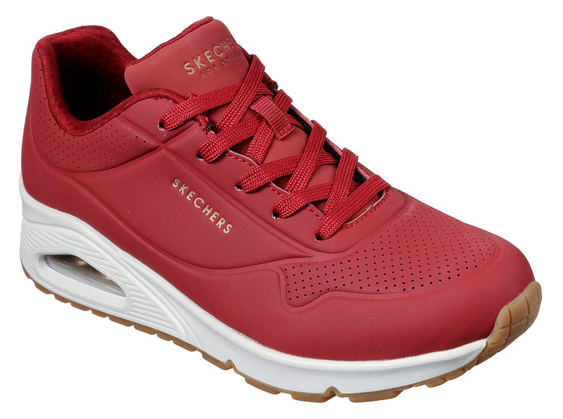 Skechers Uno - Stand on Air Dark Red 73690 DKRD - Womens Trainers ...