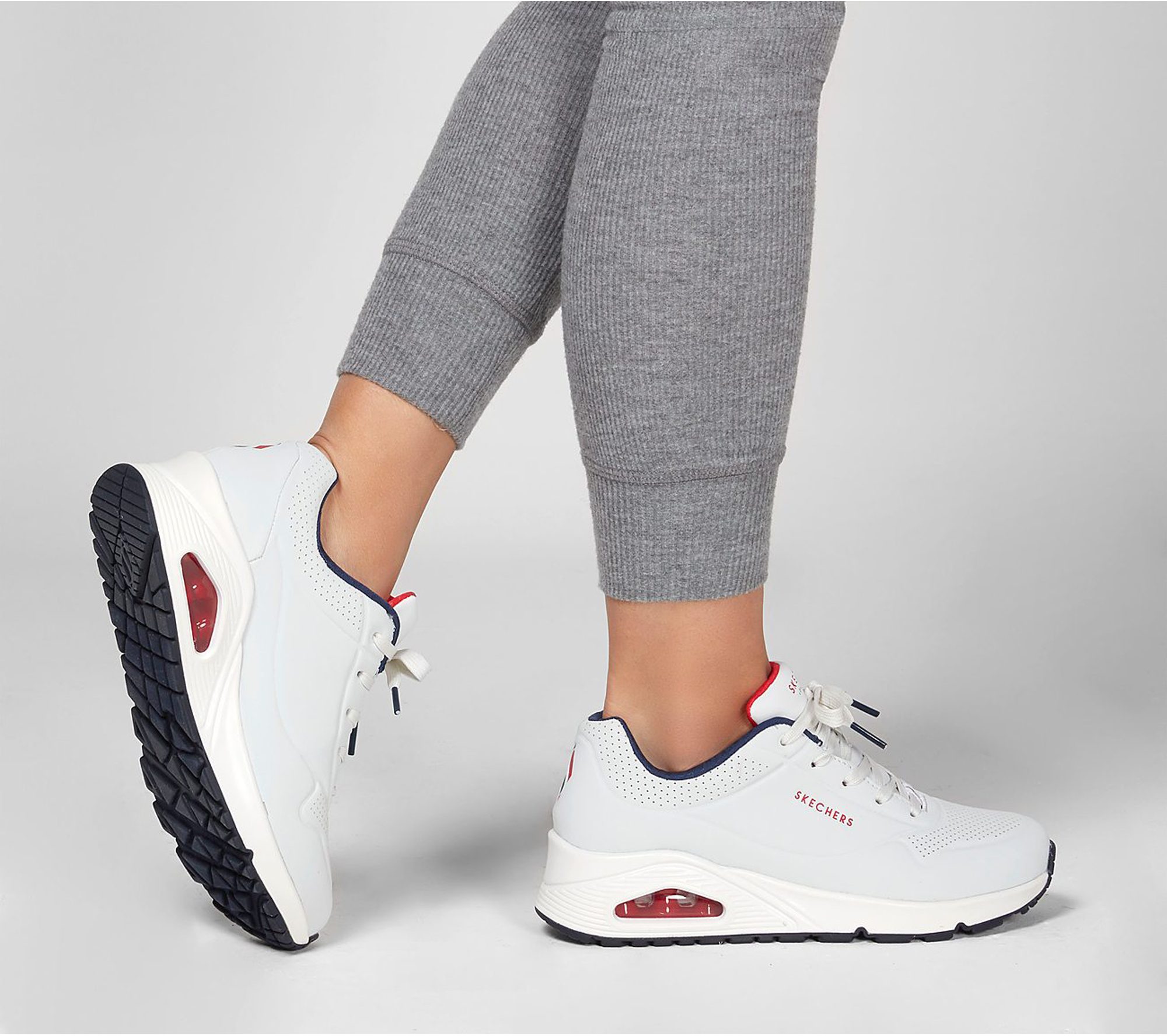 skechers uno stand on air white