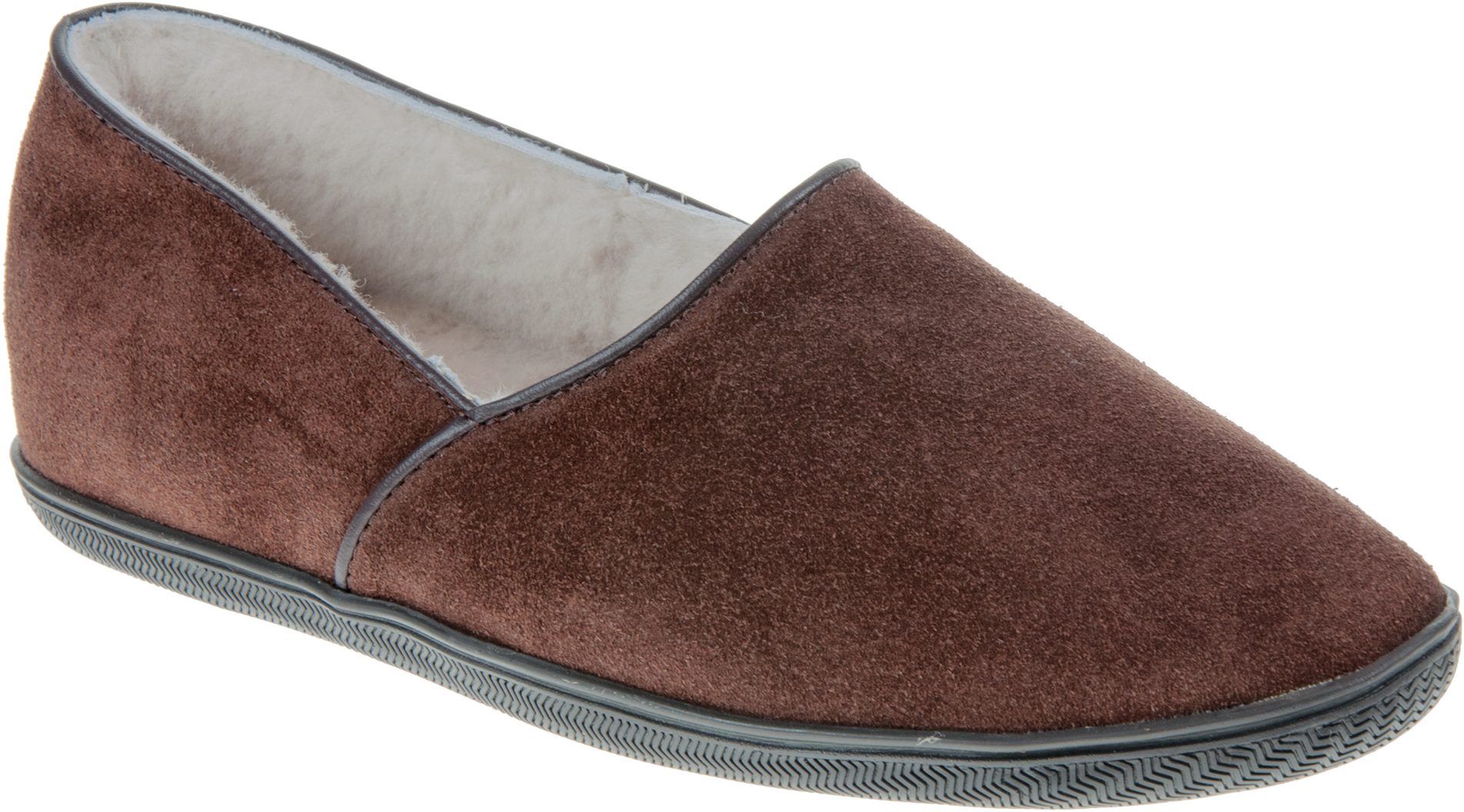Draper of Glastonbury Trevor Brown Suede 22646 Full Slippers