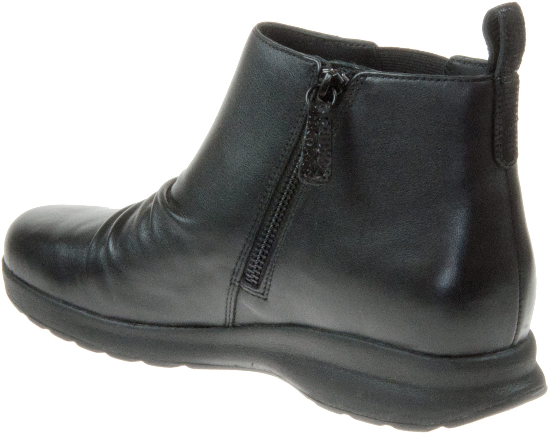 Clarks Un Adorn Mid Black Leather 26136847 - Ankle Boots - Humphries Shoes