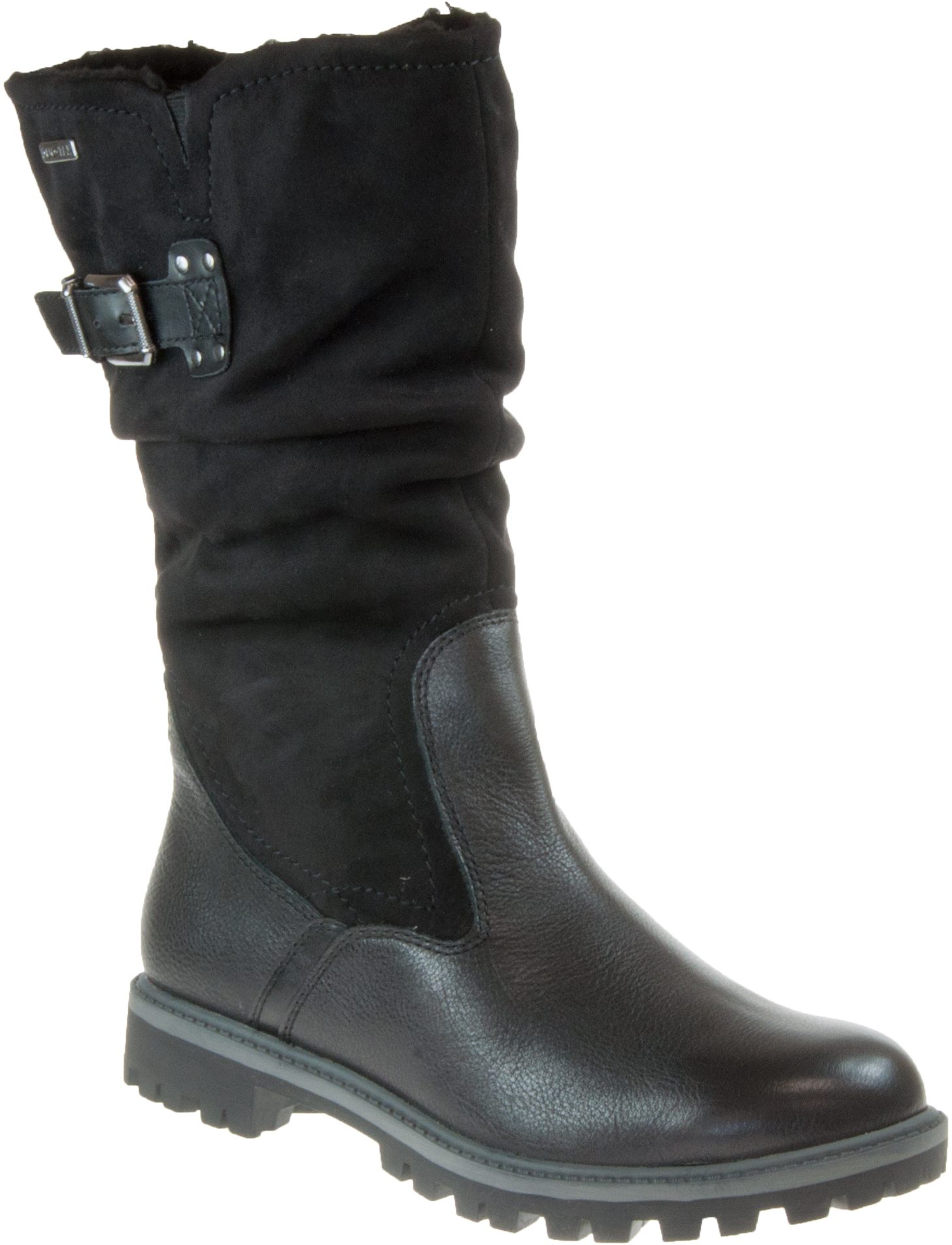 tamaris ivory leather calf boot
