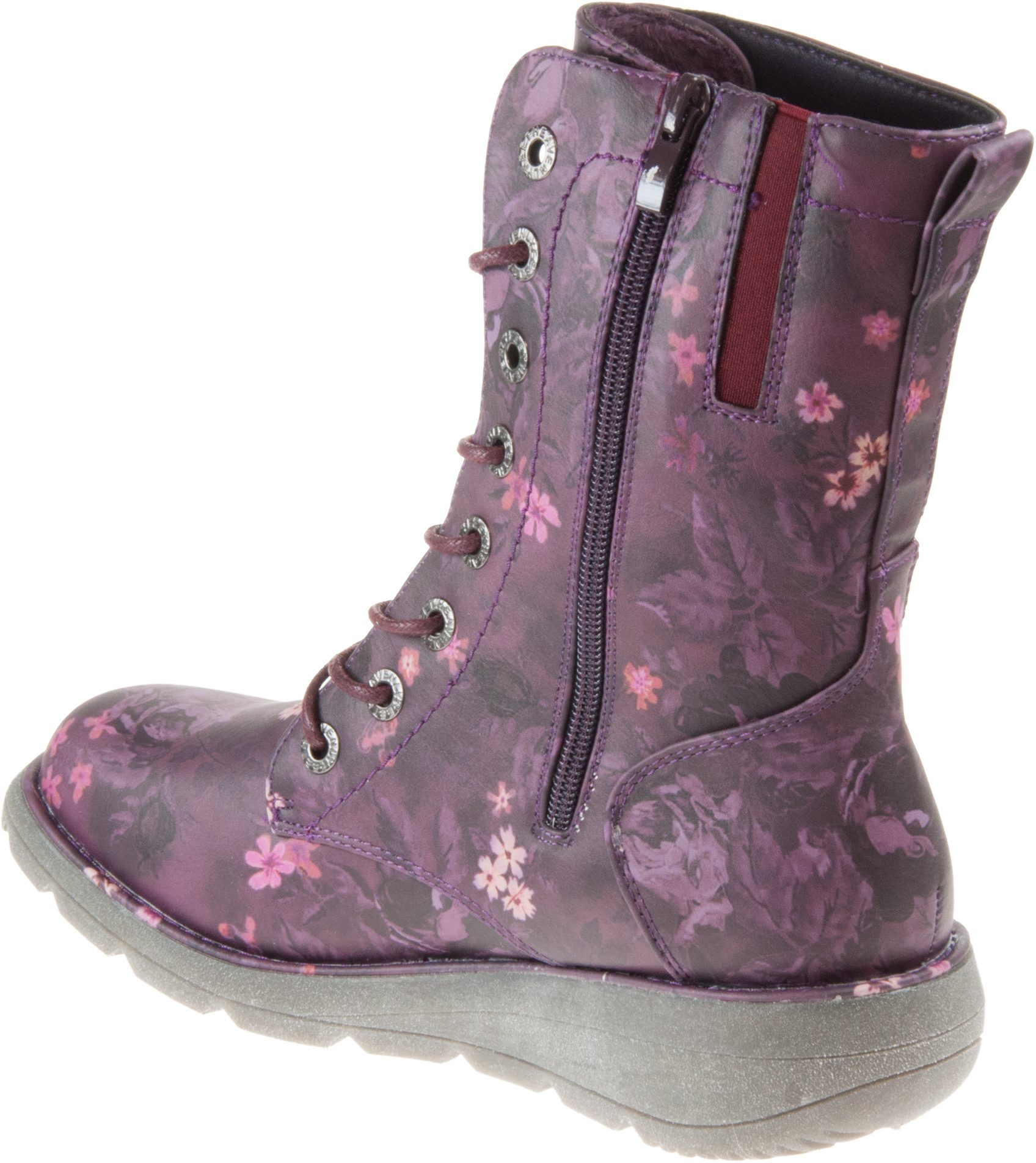 Heavenly Feet Martina2 Purple Floral Ankle Boots Humphries Shoes