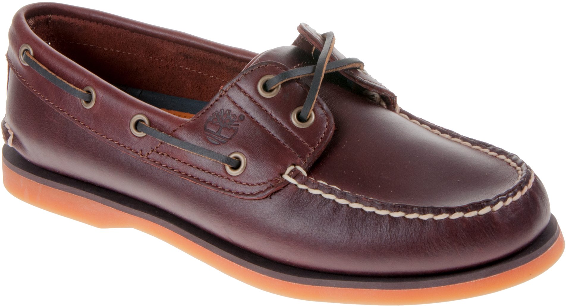 timberland classic 2 eye boat shoe rootbeer smooth