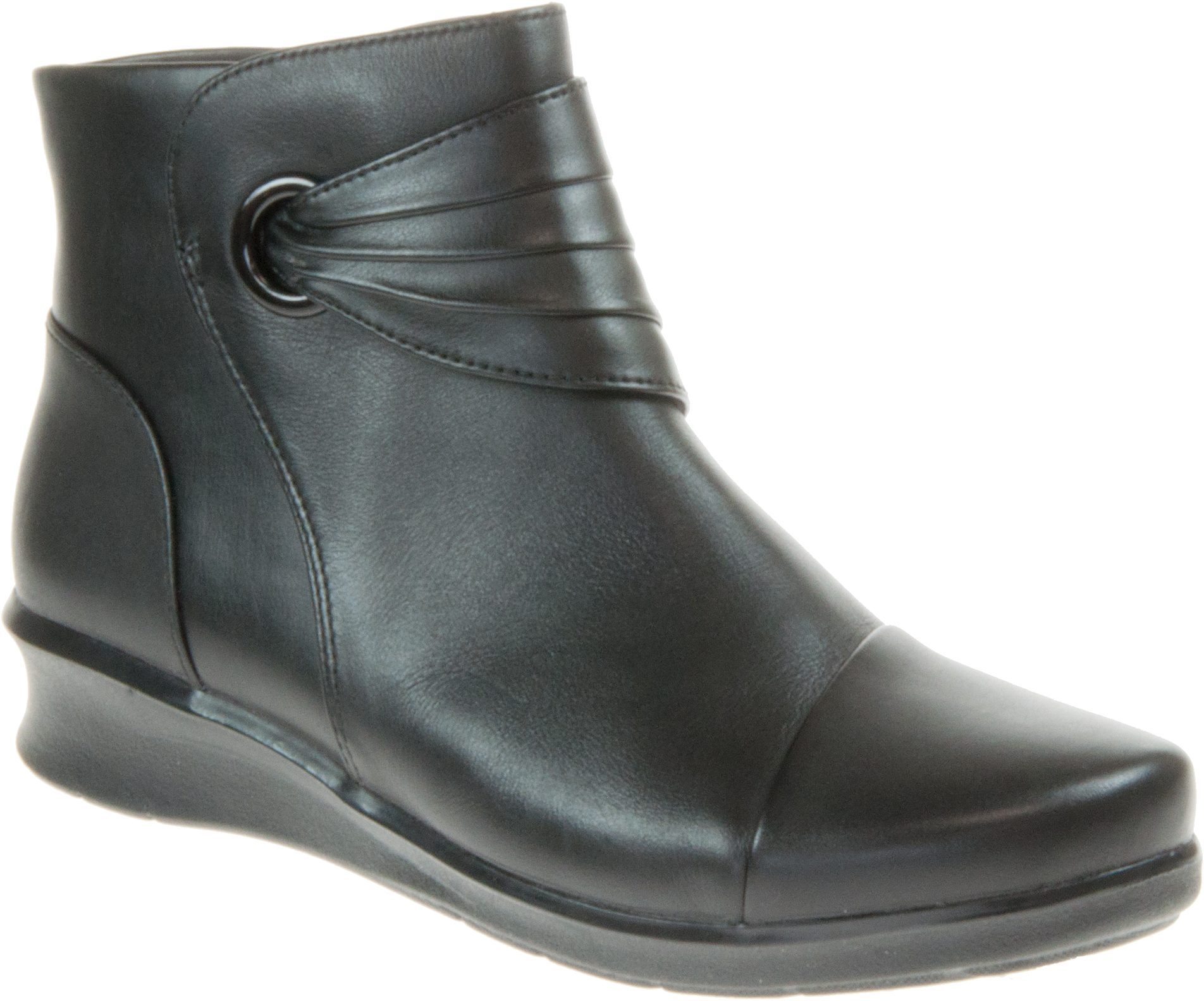 Clarks Hope Twirl Black Leather 26145278 - Ankle Boots - Humphries Shoes