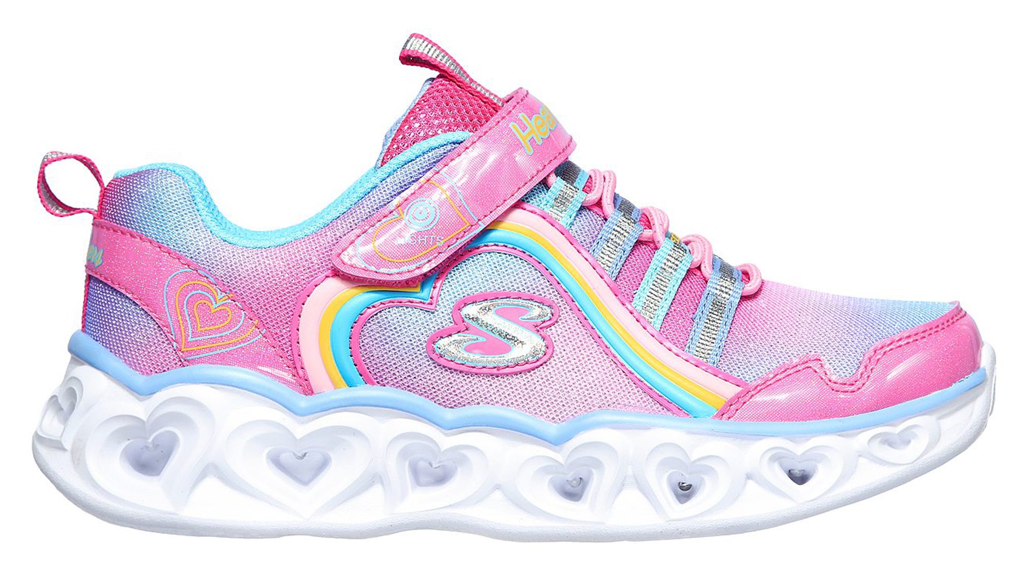Skechers S Lights Heart Lights Rainbow Lux Pink Multi 302308L
