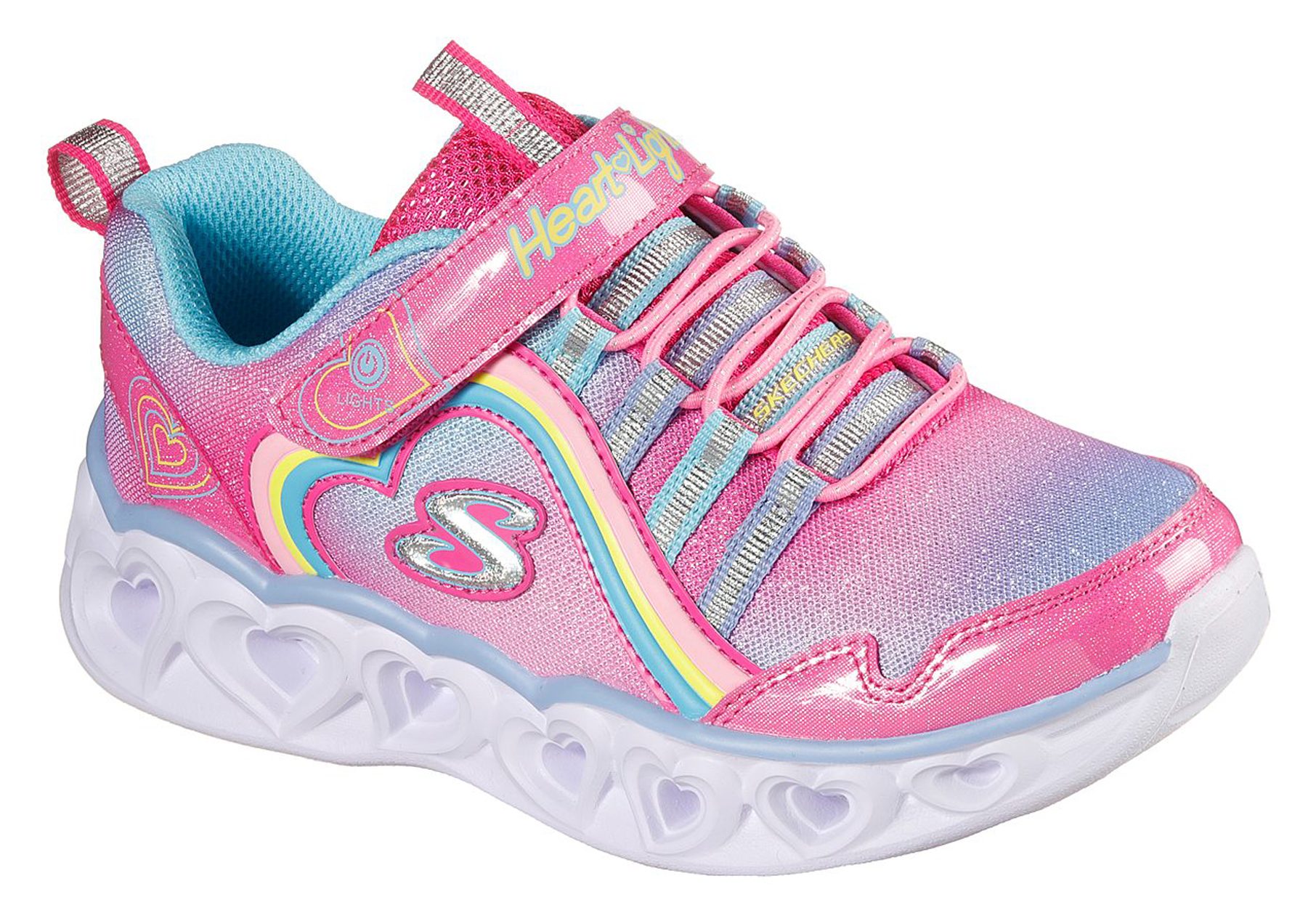 Skechers S Lights: Heart Lights - Rainbow Lux Pink / Multi 302308L PKMT ...