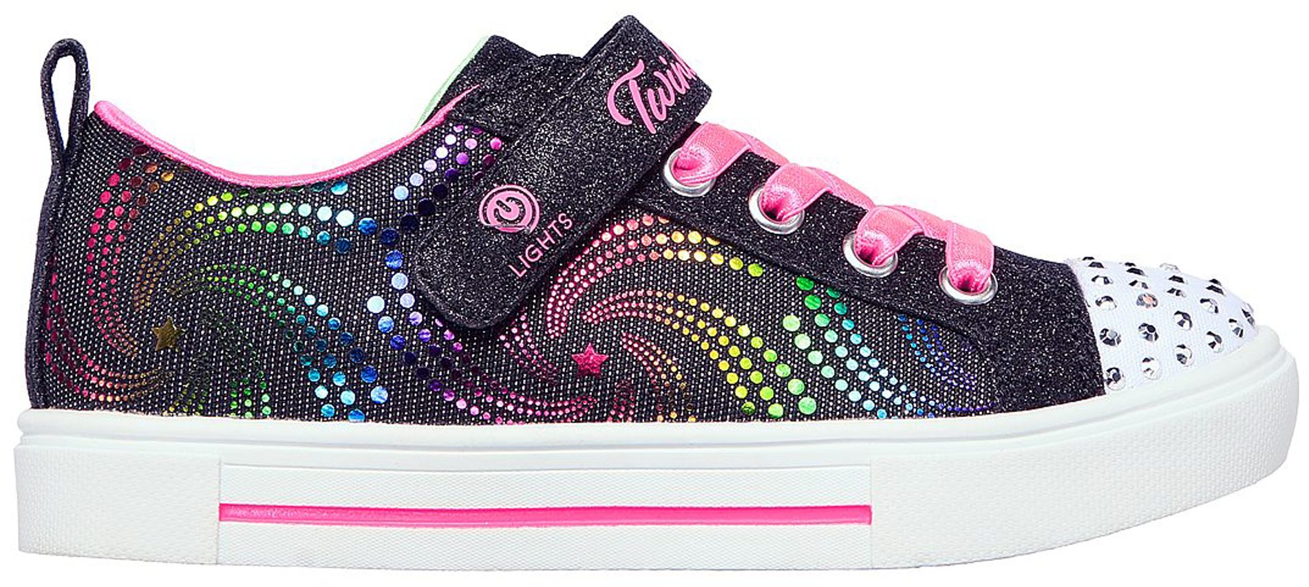 Hassy Hectares Ban Skechers Twinkle Toes: Twinkle Sparks Black / Multi 314795L BKMT - Girls Trainers - Humphries Shoes Hassy Hectares Ban Skechers Twinkle Toes: Twinkle Sparks Black / Multi 314795L BKMT - Girls Trainers - Humphries Shoes