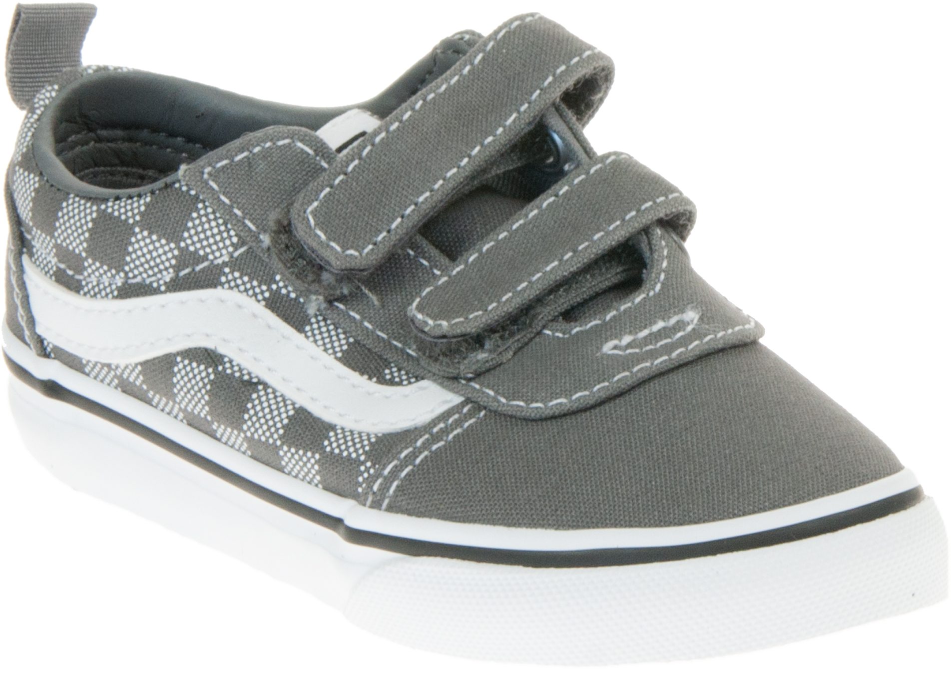 Vans Toddlers Ward Velcro Pewter / White Checkerboard VN0A4BTF3X41