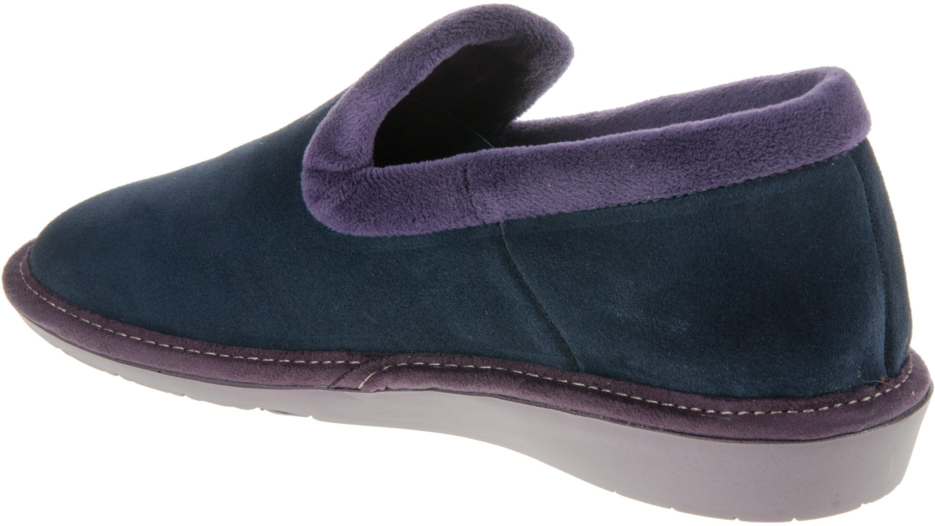 Nordikas 305 Navy Suede 305/4 - Full Slippers - Humphries Shoes