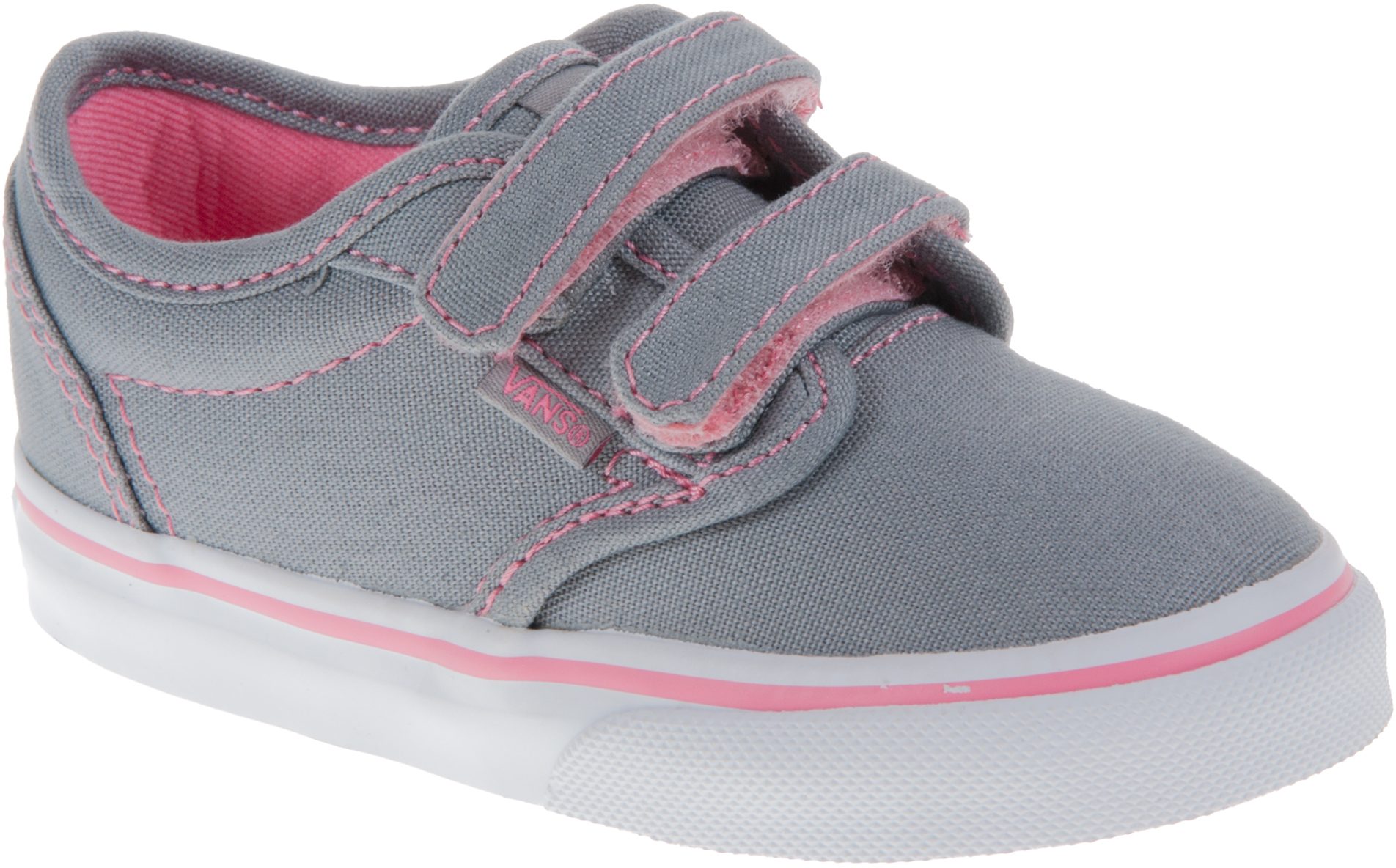 Vans Toddler Atwood Velcro Grey / Pink VN000 RQXATP First Walkers