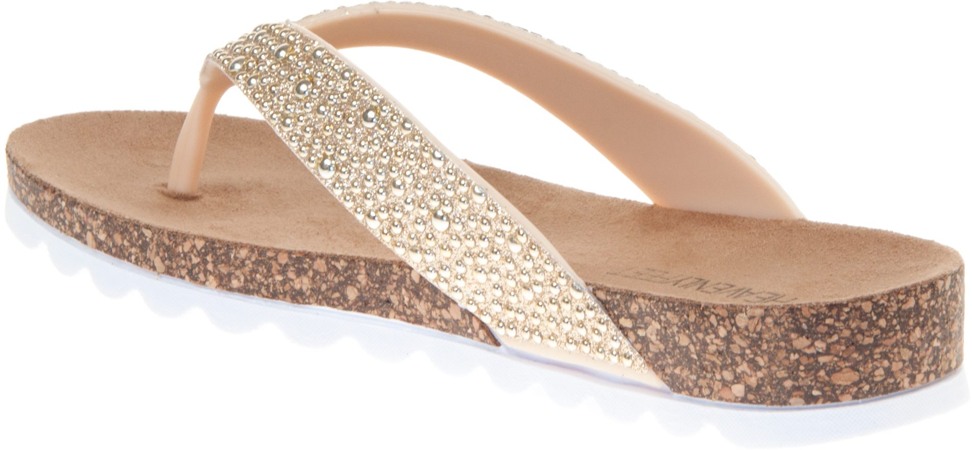 Heavenly Feet Sparkle Gold - Toe Post Sandals - Humphries Shoes