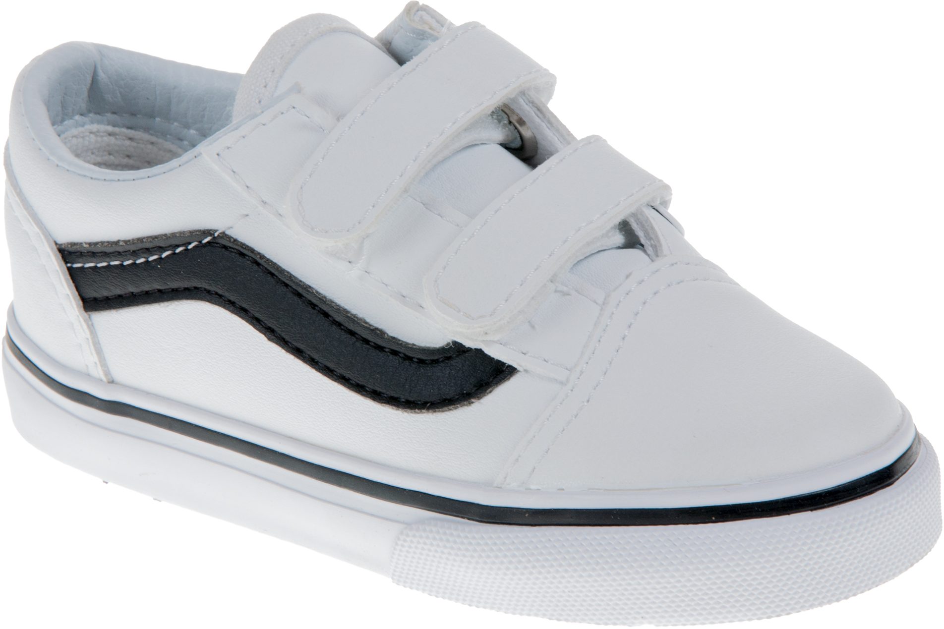 Vans Toddler Old Skool Velcro White / Black VN0A38JNNQS First Walkers