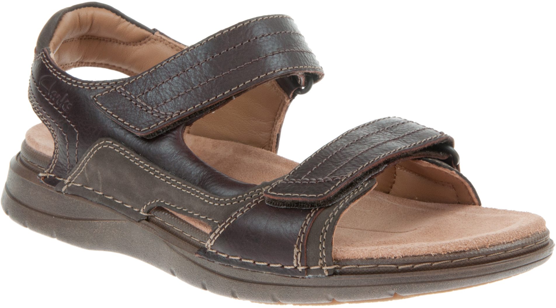 Clarks Nature Trek Mahogany Combi 26159194 - Full Sandals - Humphries Shoes