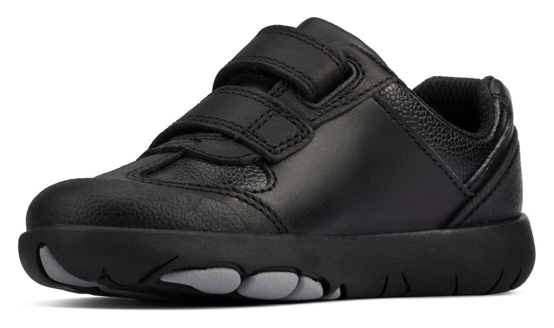 clarks star stride black leather