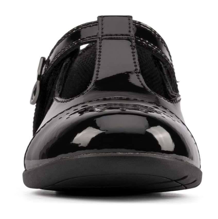 scala lace youth black patent
