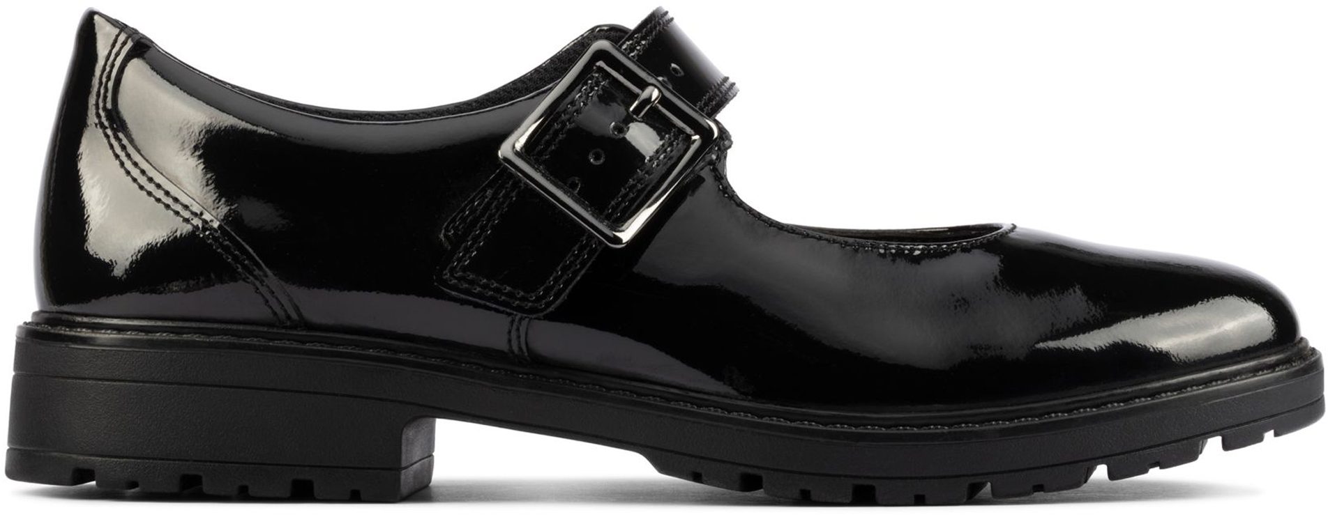 Clarks girls patent school hot sale shoes
