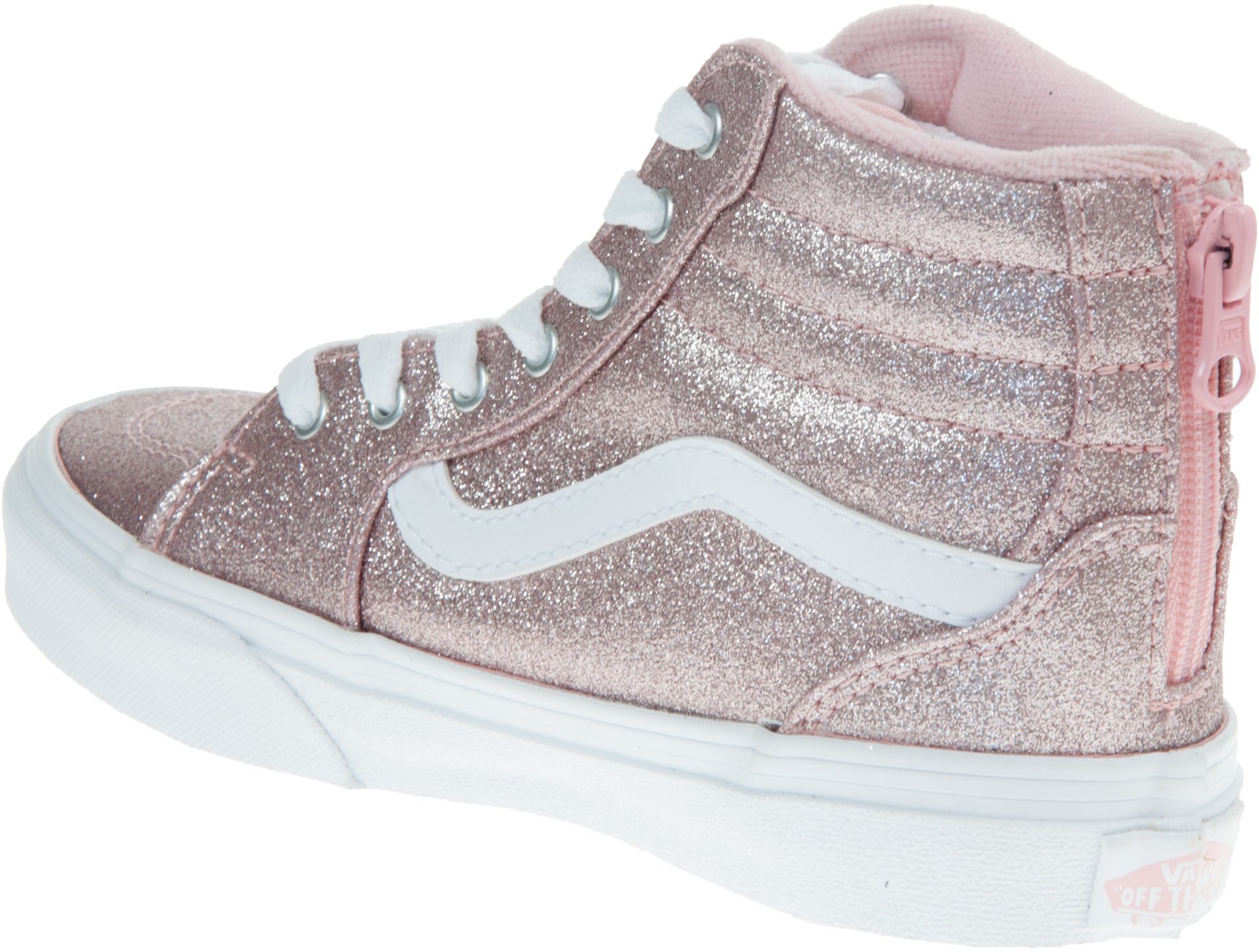 Vans Kids Filmore Hi Zip Pink Glitter VN0A5HZH9DV1 Girls Boots Humphries Shoes