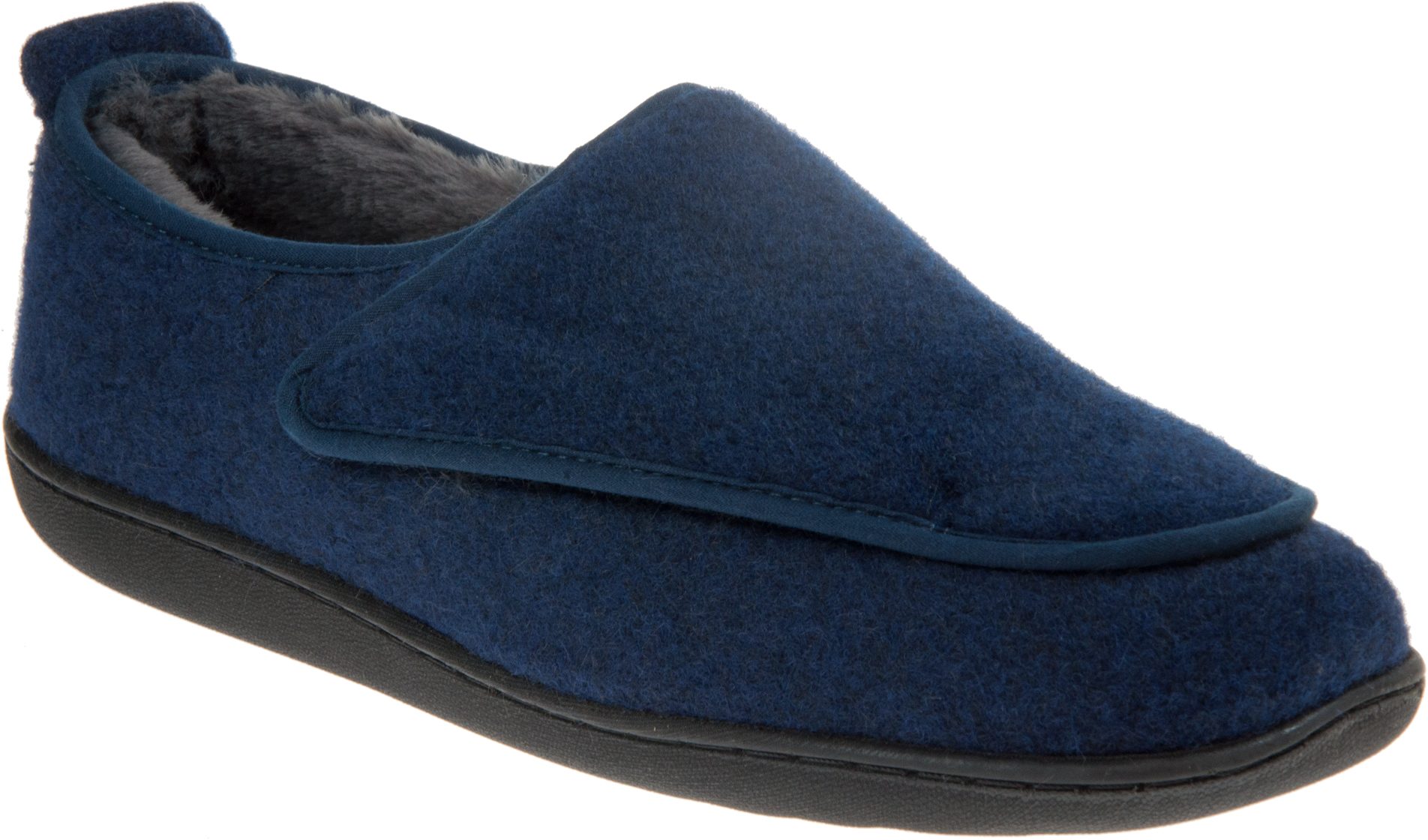 Clarks King Riptape Navy 26164349 - Full Slippers - Humphries Shoes