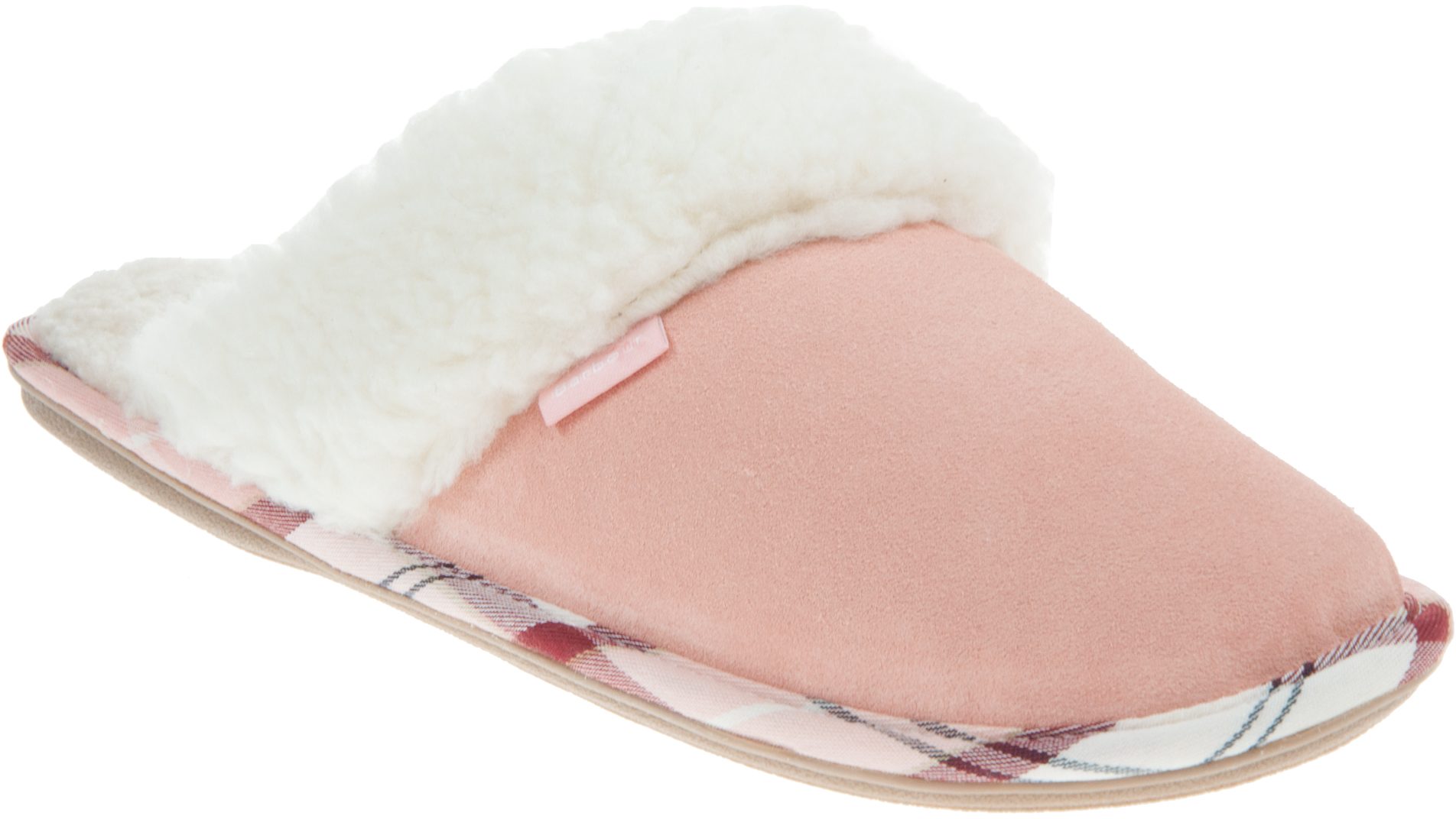 Barbour Lydia Pink Suede LSL0005PI16 Mule Slippers Humphries Shoes