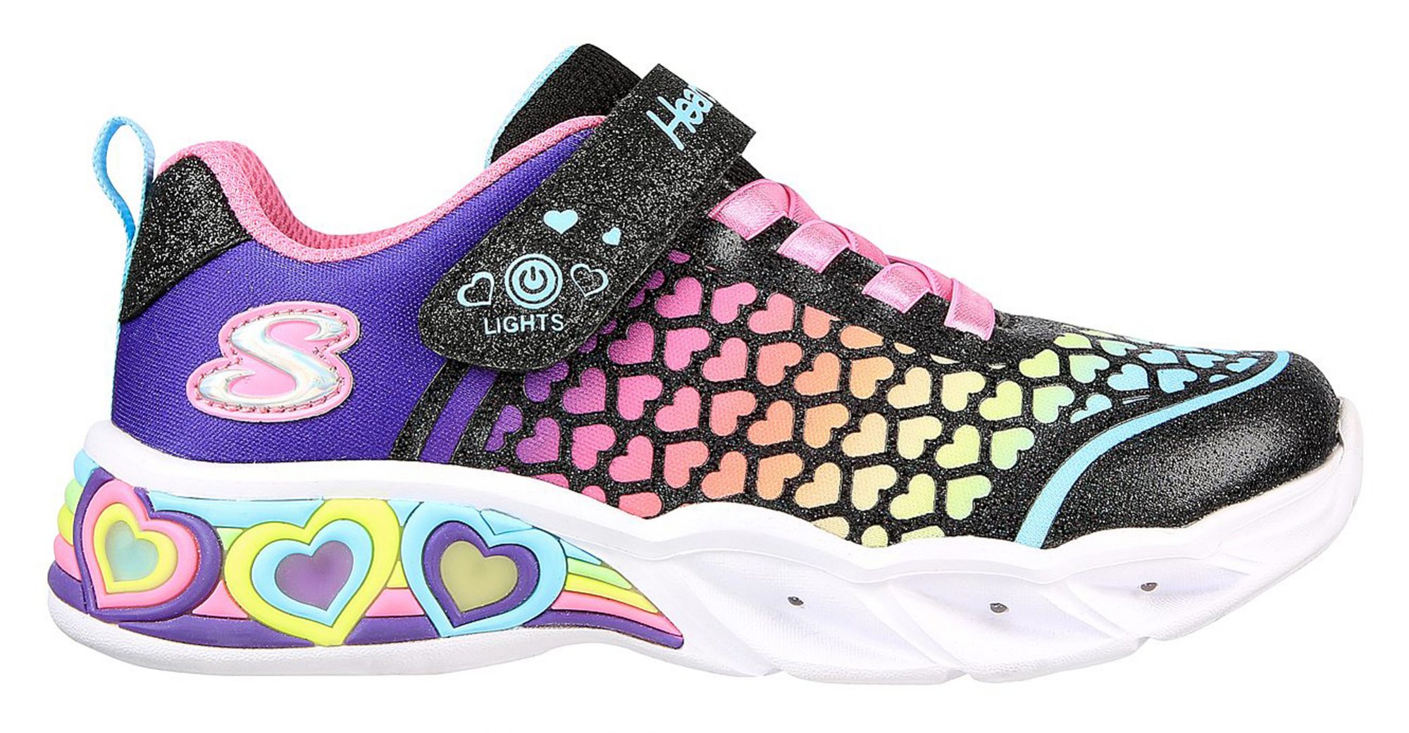 Skechers Heart Lights Sweetheart Lights Lovely Colors Black