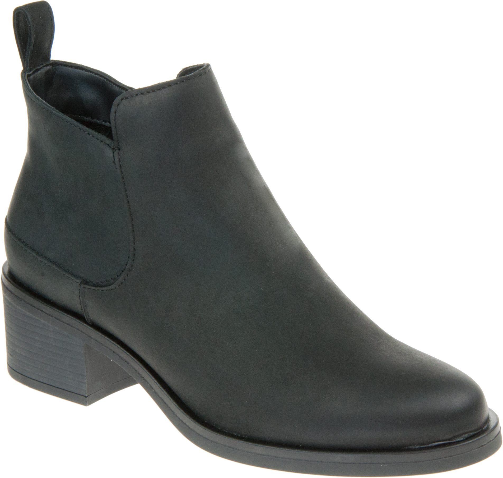 Clarks Memi Zip Black Leather 26161654 - Ankle Boots - Humphries Shoes