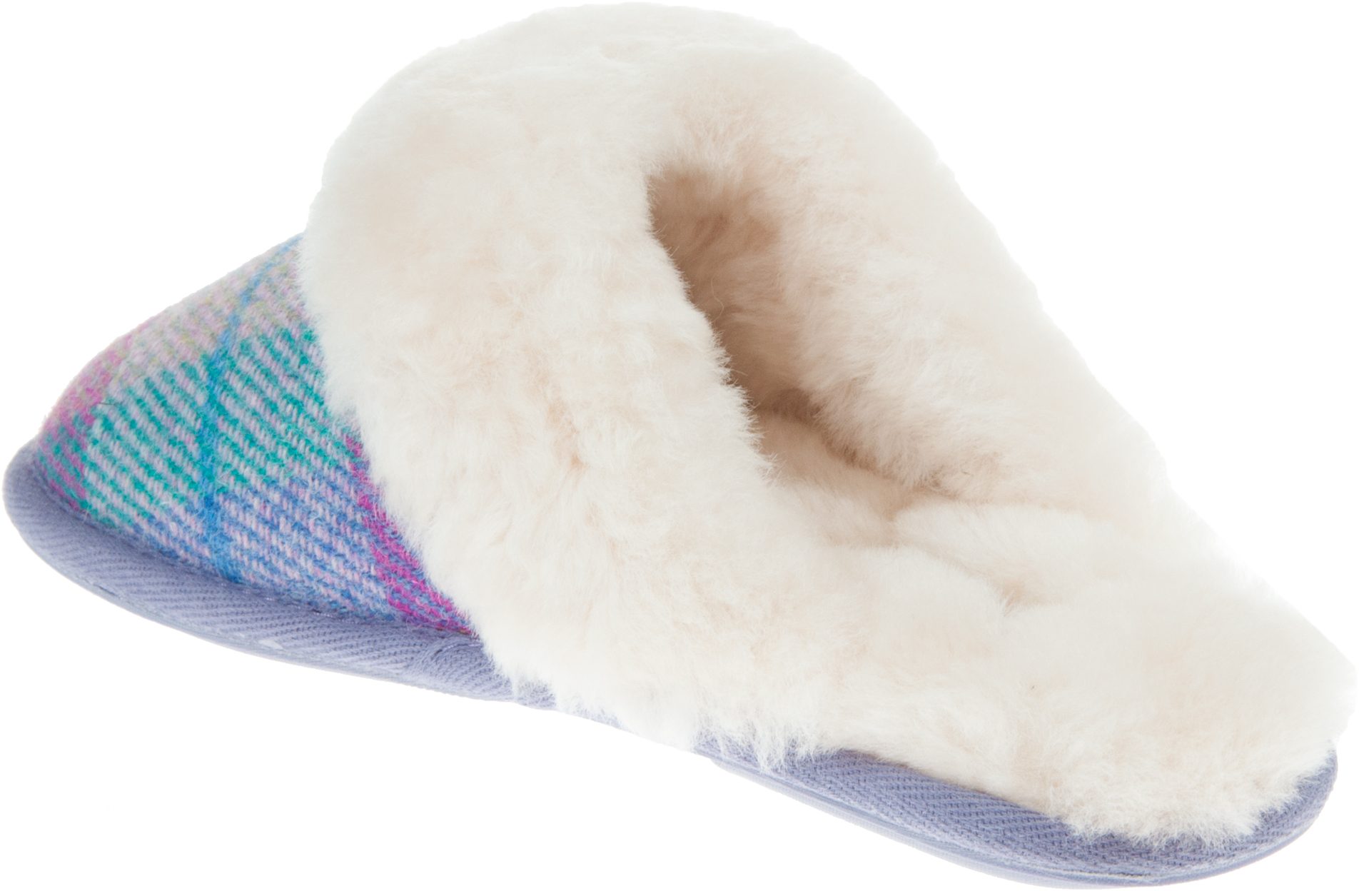 Bedroom Athletics Kate Lilac / Blue Check 210075531 Mule Slippers