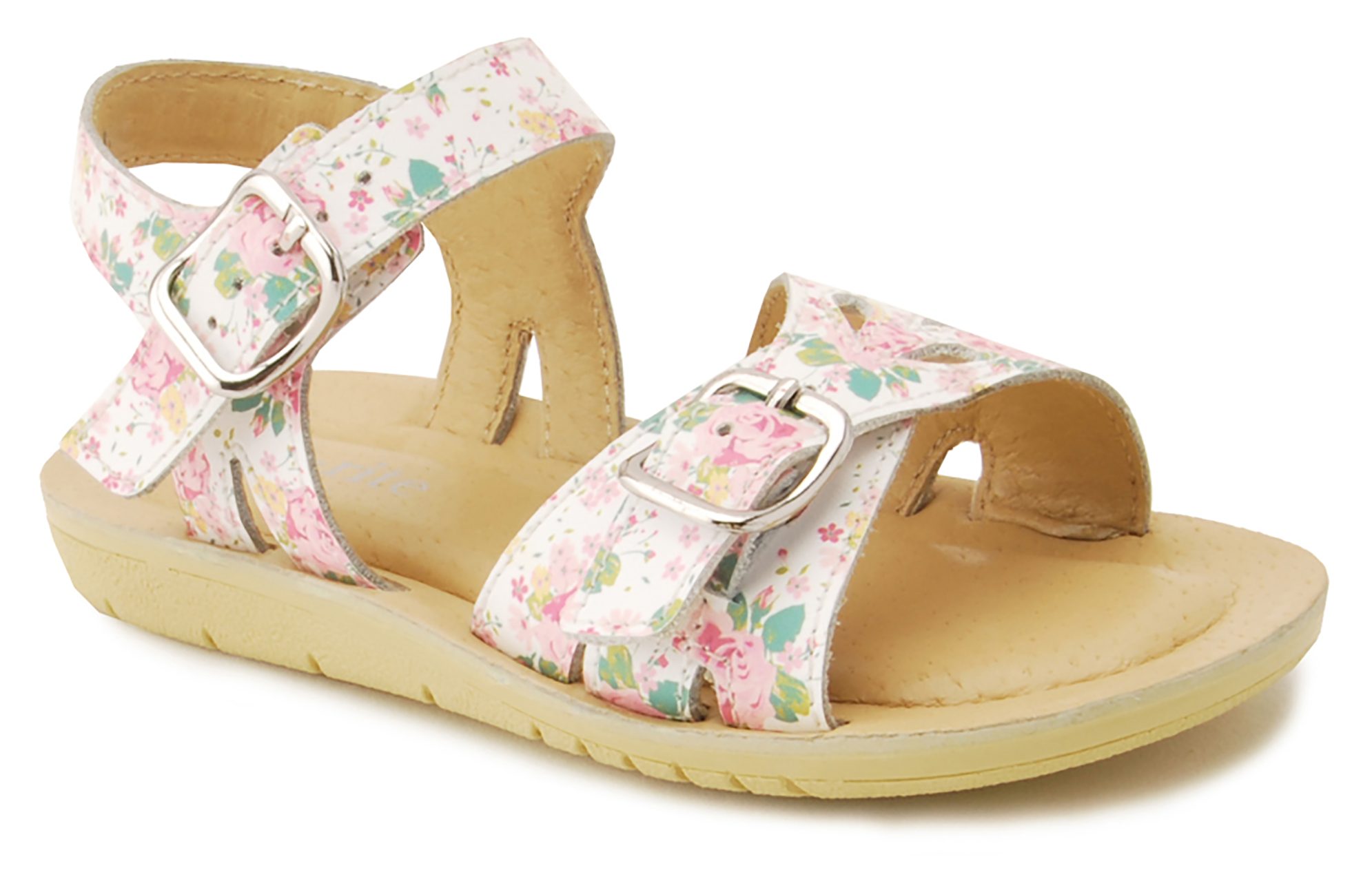 Start-Rite Soft Harper Floral Print Leather 5181_5 - Girls Sandals ...