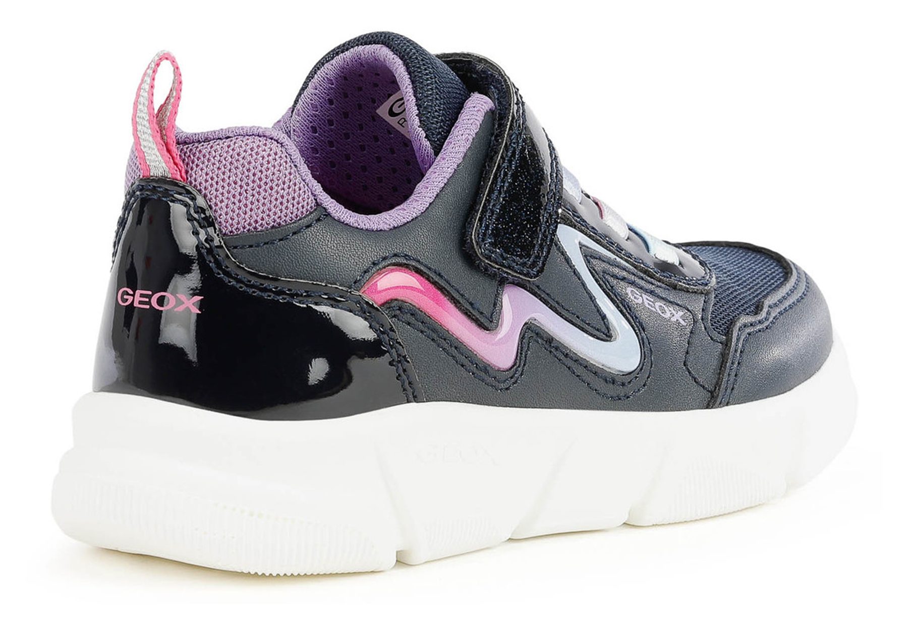 Baskets Geox Aril Girl A Pour Fille - Semelle Caoutchouc - Tige Synthétique - Fermeture Velcro