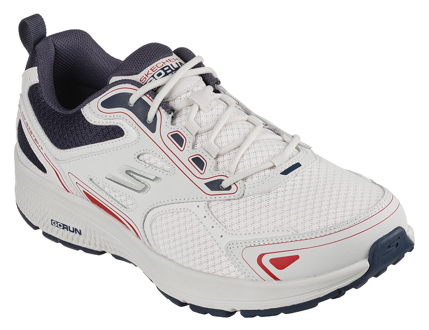 SKECHERS サイズ24(38) GOrun 7 ホワイト シューズ Skechers GOrun Consistent - Vestige White / Navy / Red 220081 WNVR