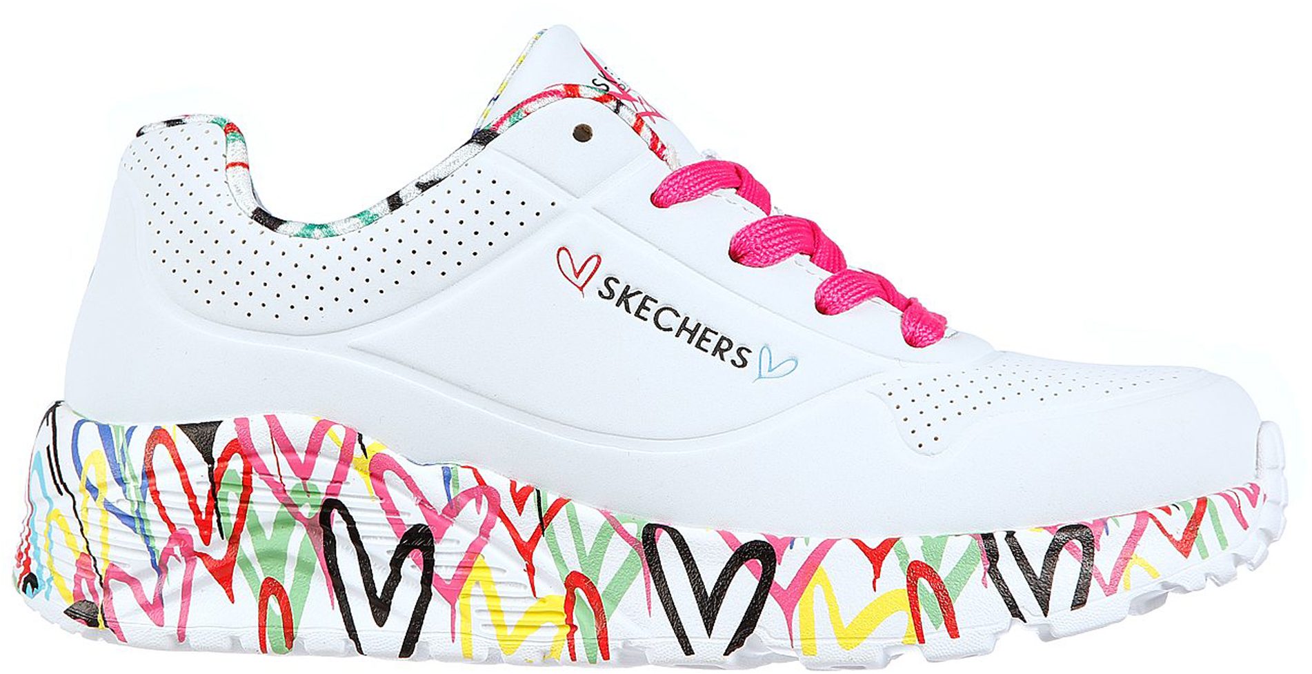Skechers x JGoldcrown: Uno Lite - Lovely Luv White / Multi 314976L WMLT ...