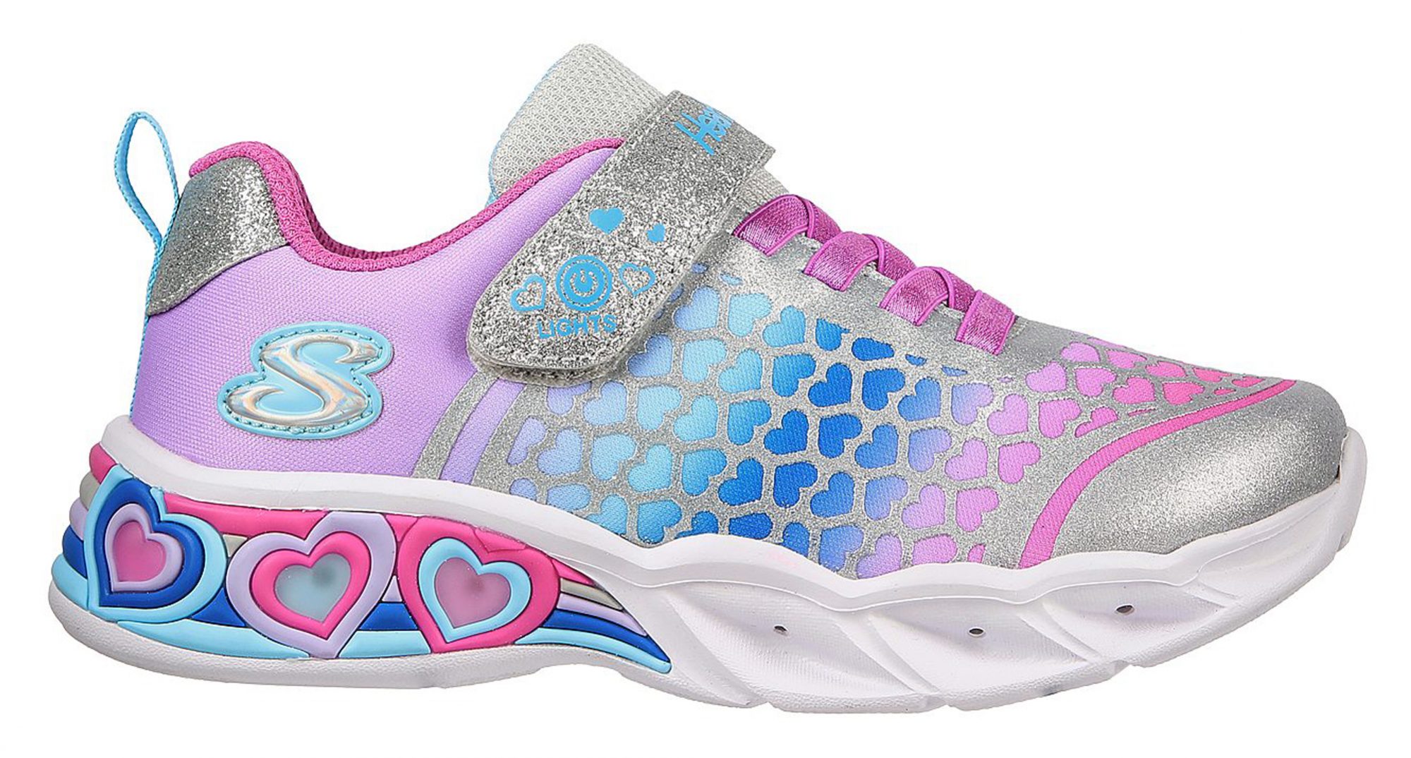 Skechers Heart Lights: Sweetheart Lights Lovely Colors Silver