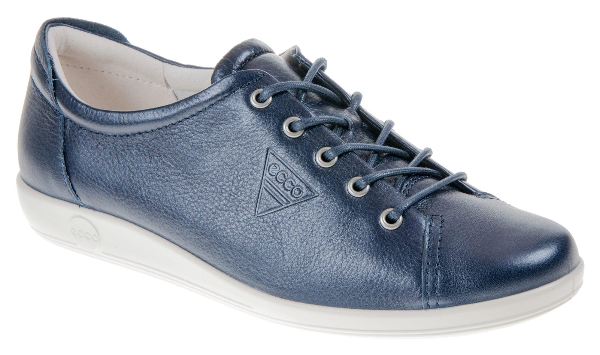 Ecco Soft 2.0 Lace Marine Metallic 206503 01038 Everyday Shoes Humphries Shoes