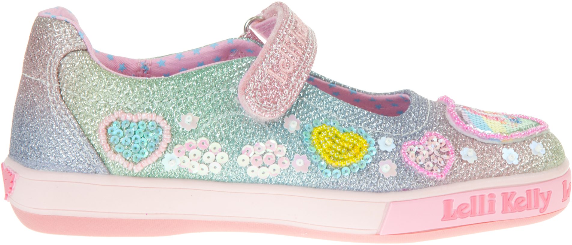 Lelli Kelly Unicorn Dolly Multi Glitter LK2035 Girls Shoes