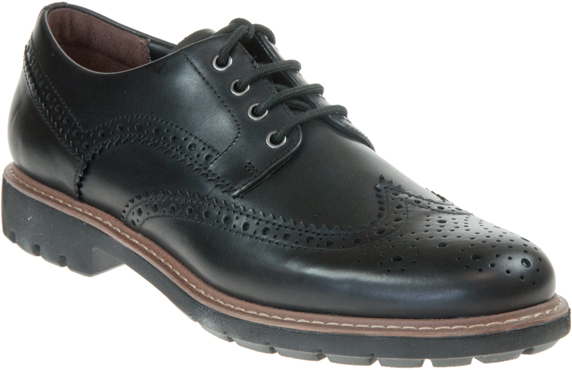 Clarks Batcombe Wing Black Leather 26127192 - Formal Shoes - Humphries ...