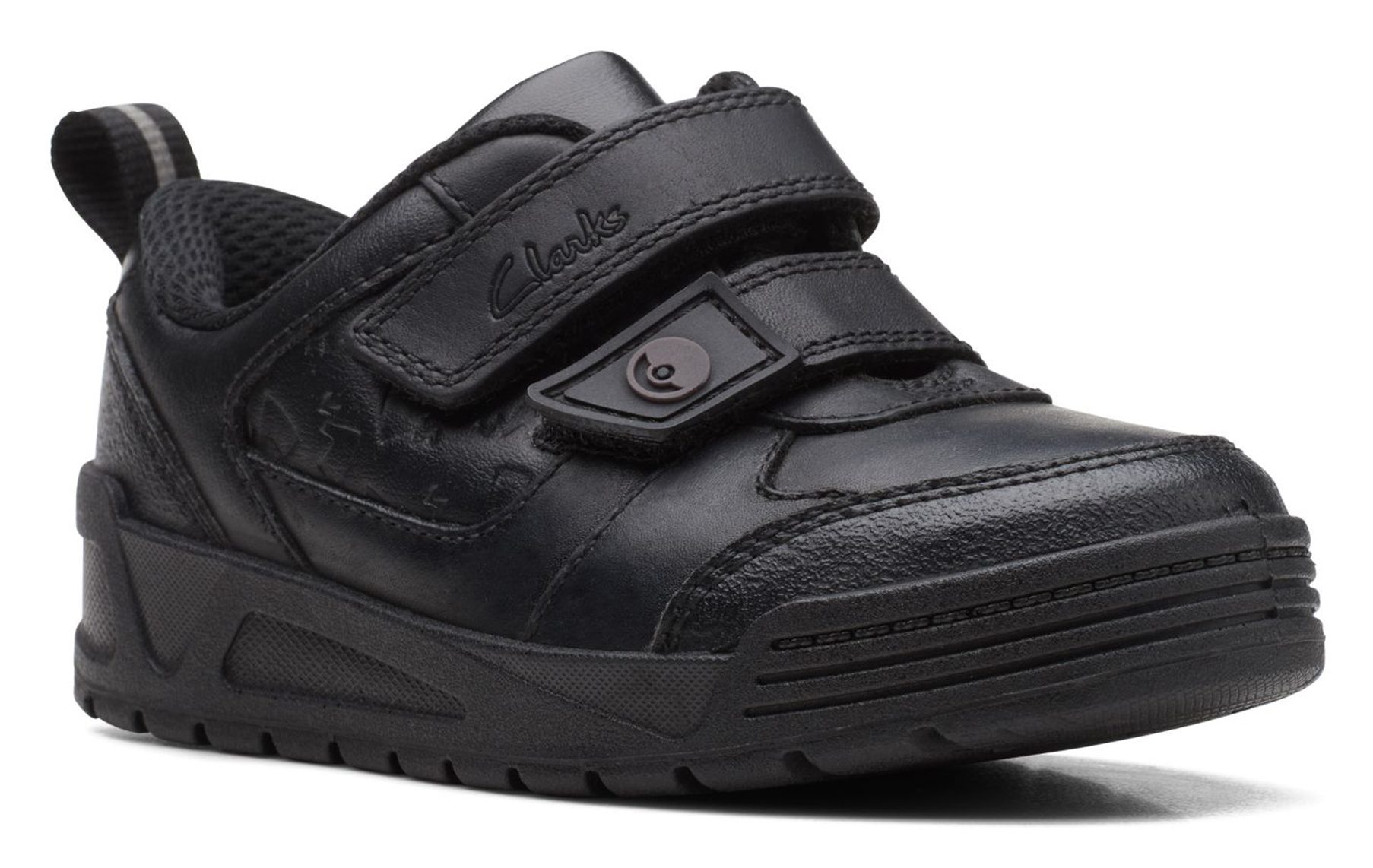 Clarks Palmer Mist Kid Black Leather 26169529 - Boys School Shoes ...