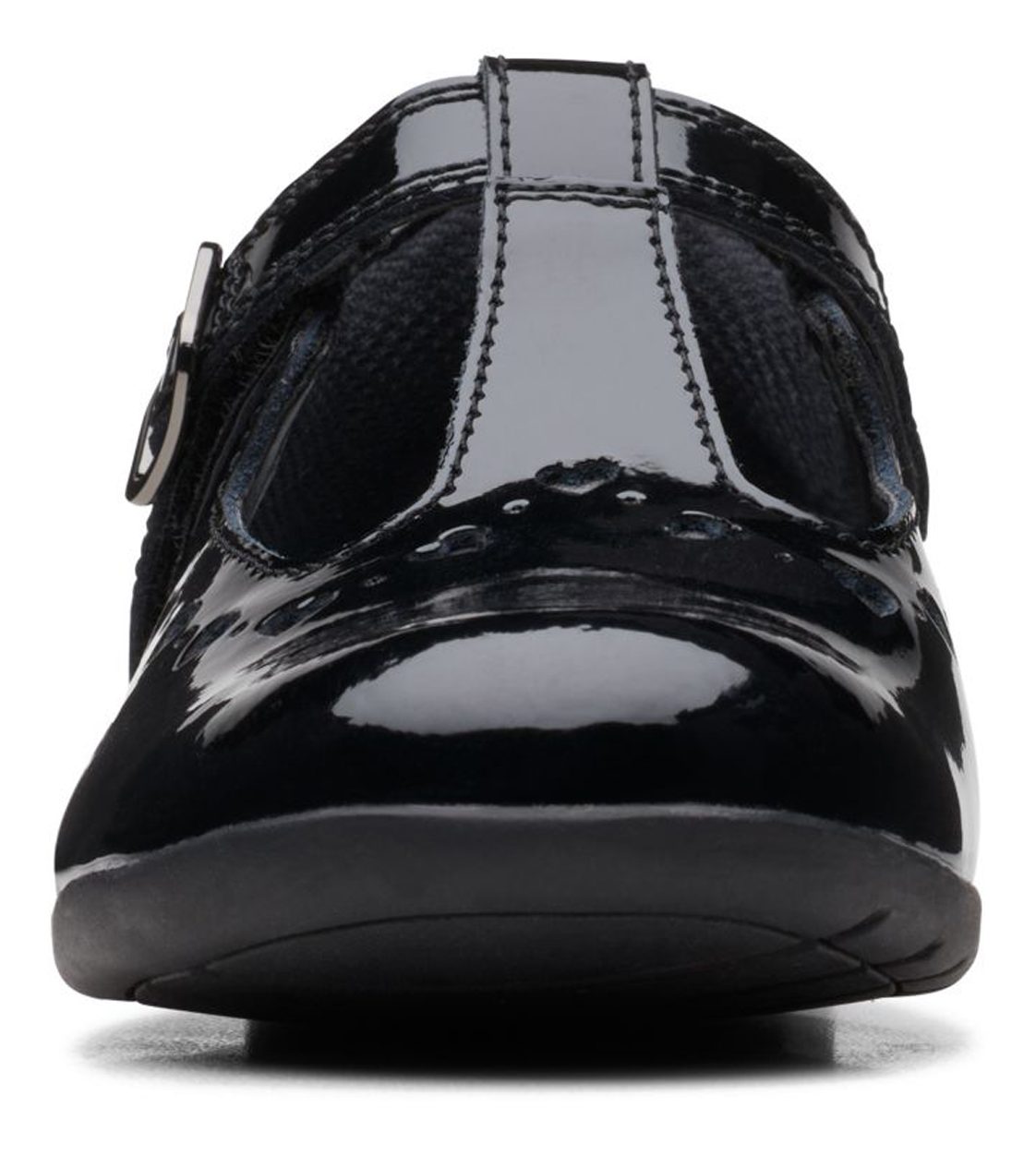 Clarks Scala Loafer Youth Black Patent - Meeks Shoes