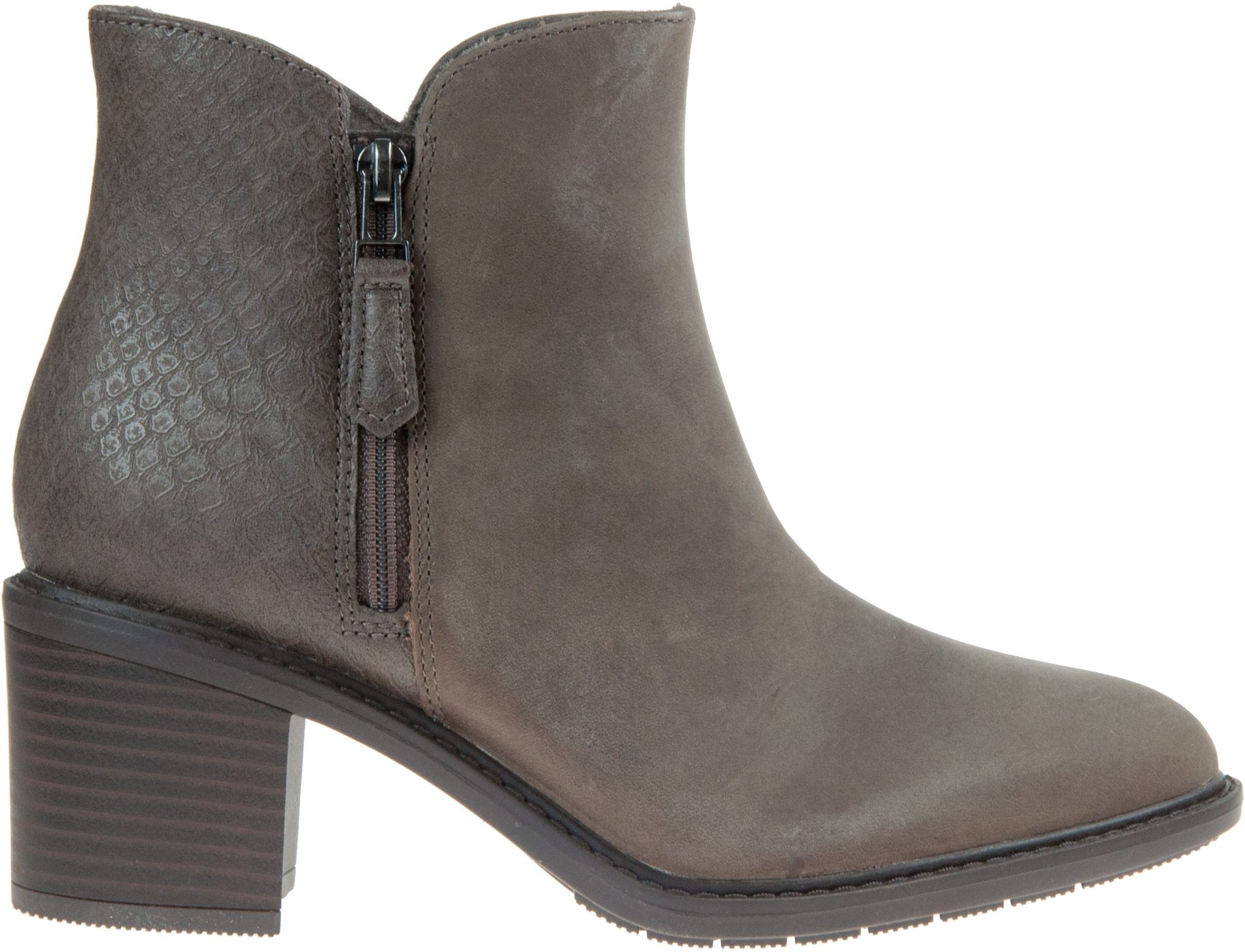Clarks Scene Zip Dark Taupe 26161972 Ankle Boots Humphries Shoes