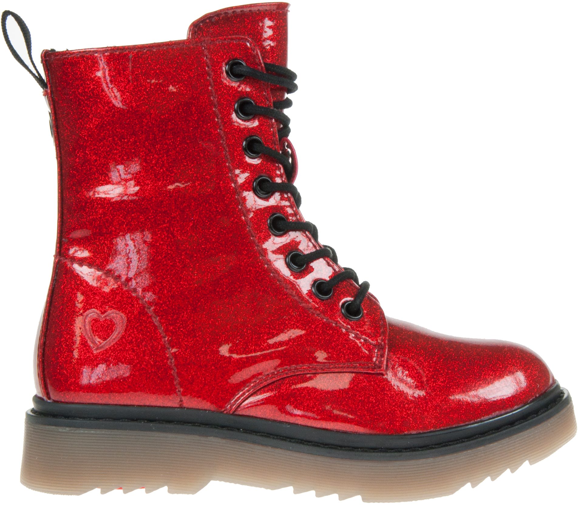 Heavenly Feet Austin Red Glitter Girls Boots Humphries Shoes