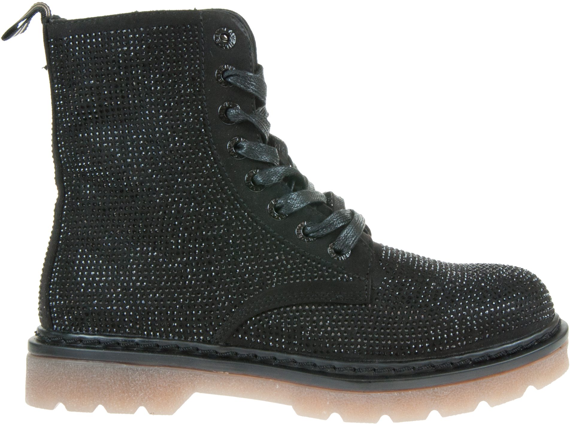 Heavenly Feet Justina Black Diamante Ankle Boots Humphries Shoes