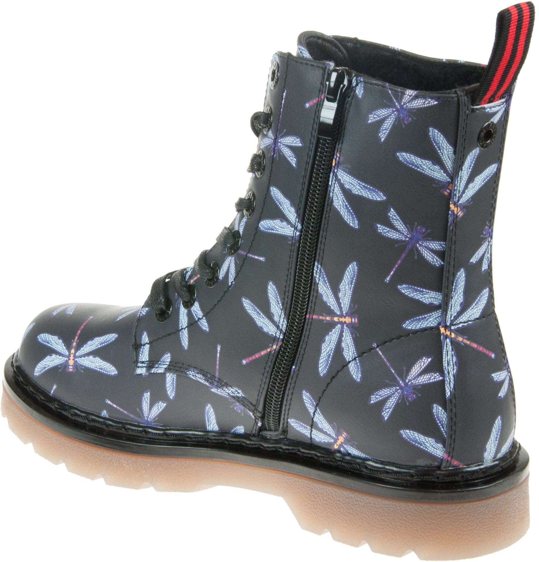 Heavenly Feet Justina Black Dragonfly Ankle Boots Humphries Shoes