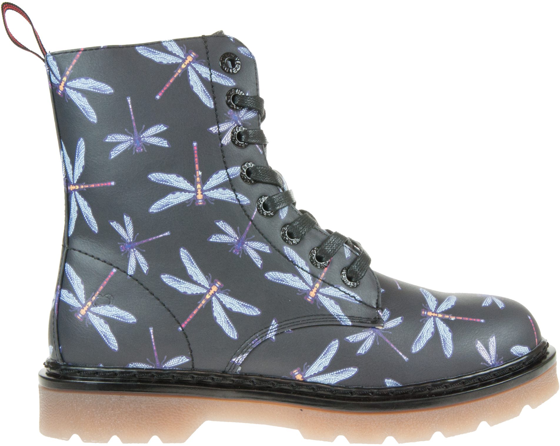 Heavenly Feet Justina Black Dragonfly Ankle Boots Humphries Shoes