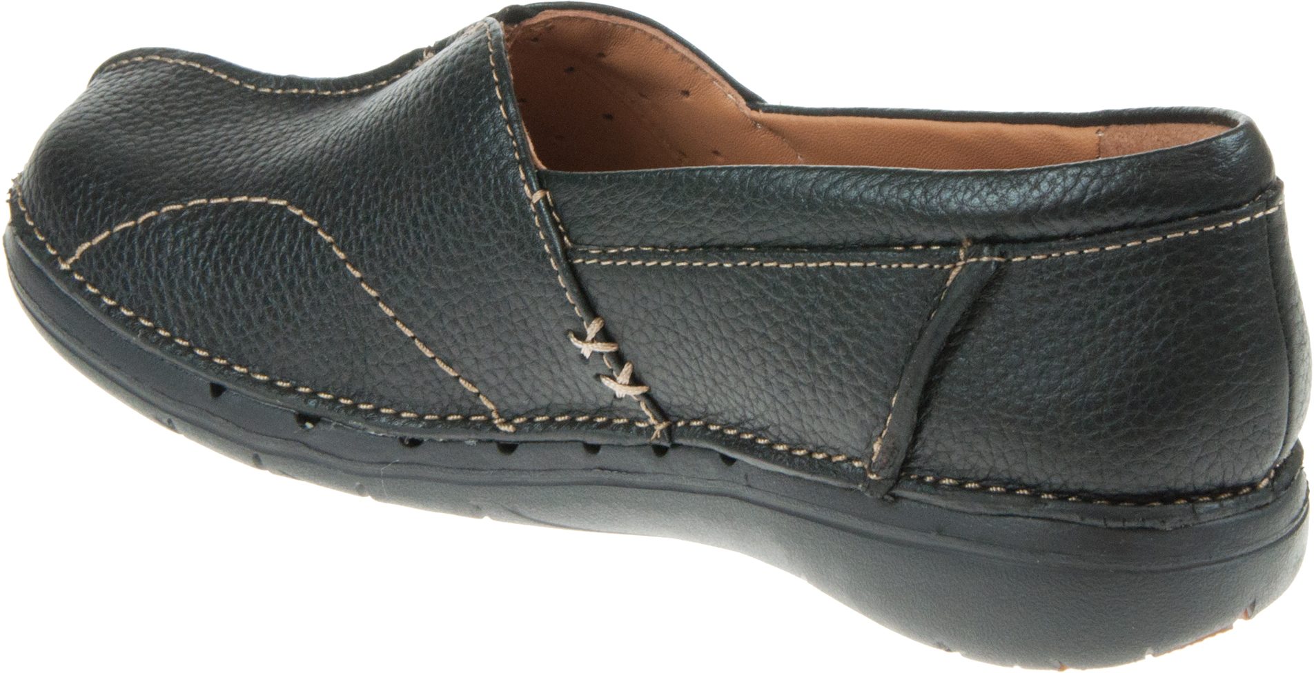 Clarks Un Loop Stride Black Leather 26168669 - Everyday Shoes ...